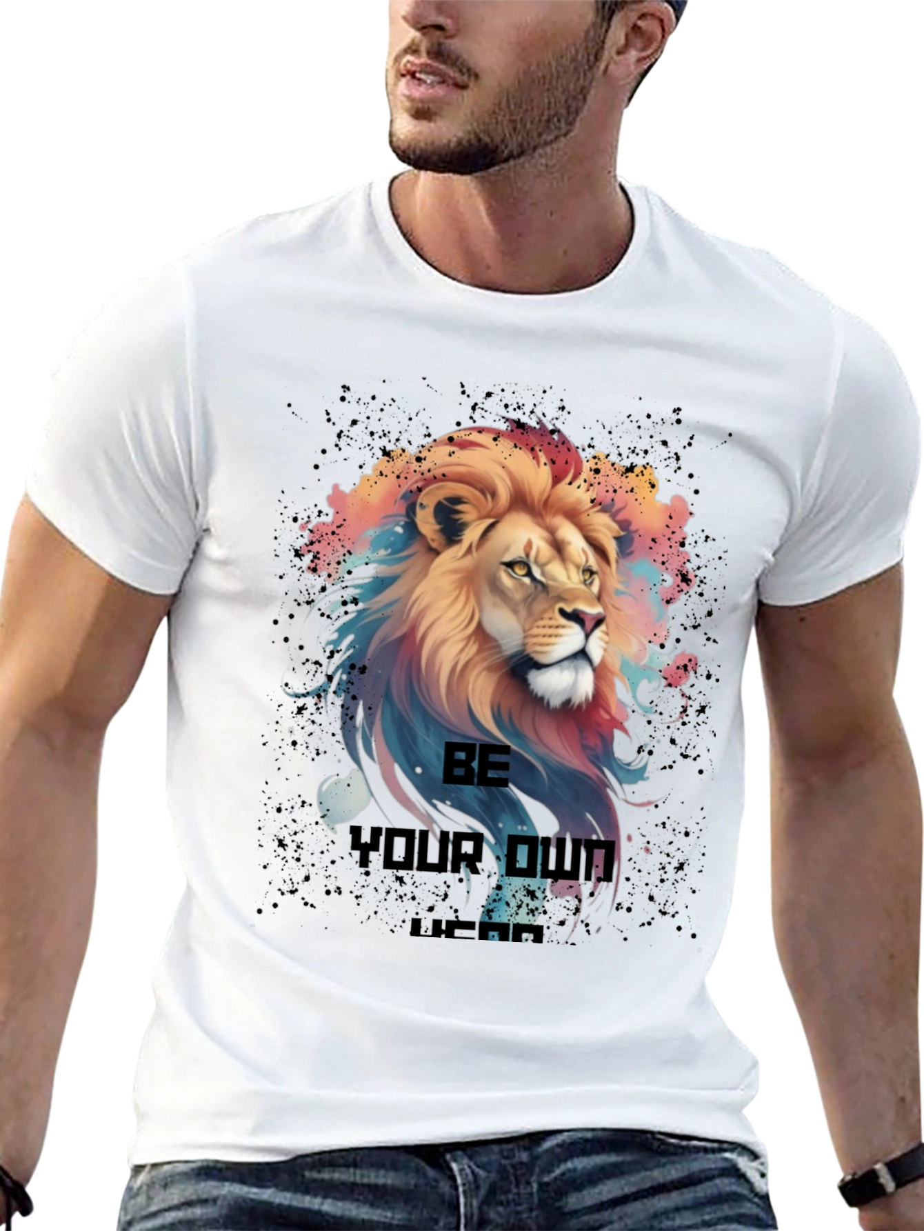 Lion Graphic T-Shirt - Be Your Own Legend
