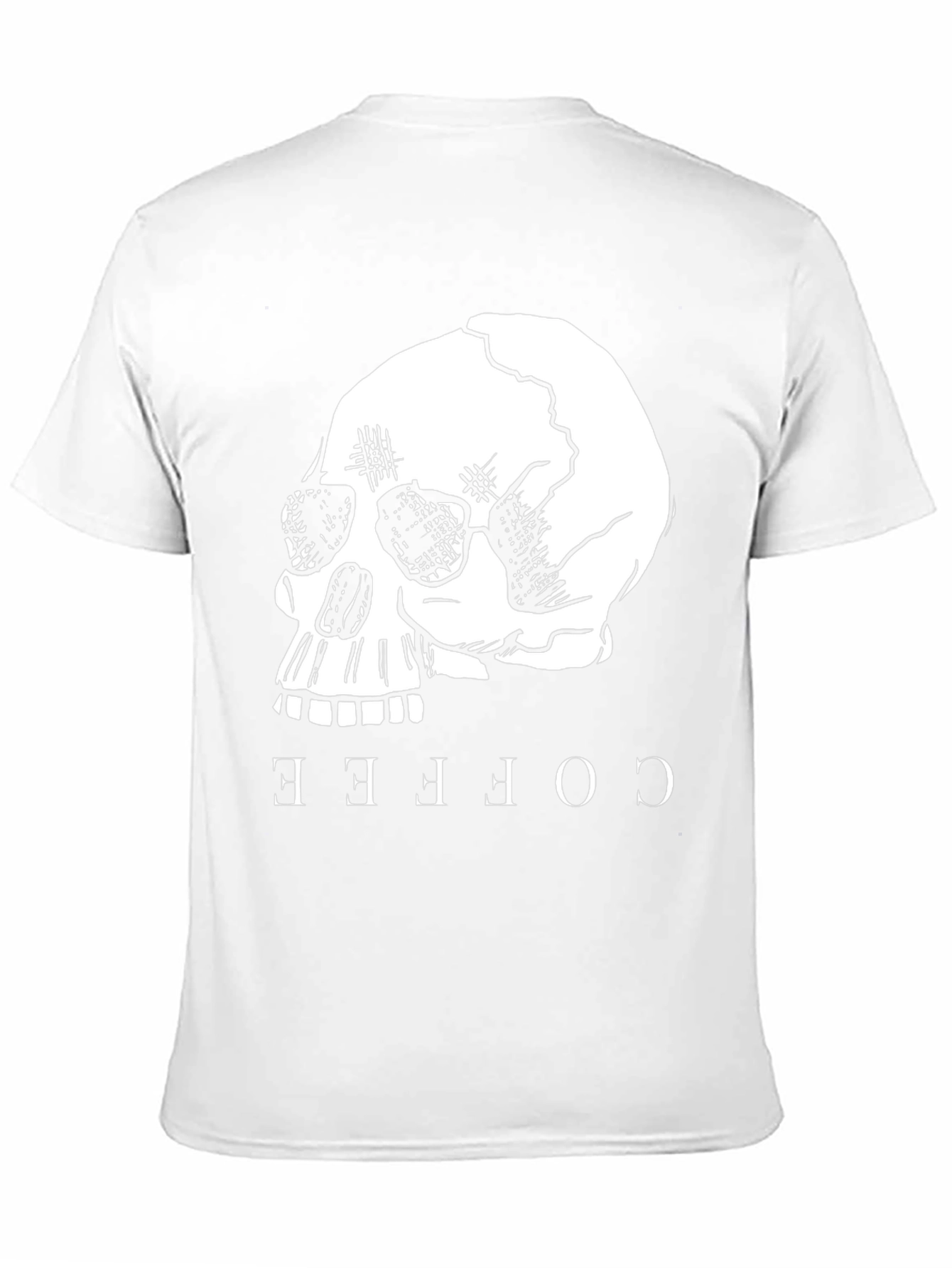 Coffee Skull Graphic Tee - Black Cotton T-Shirt