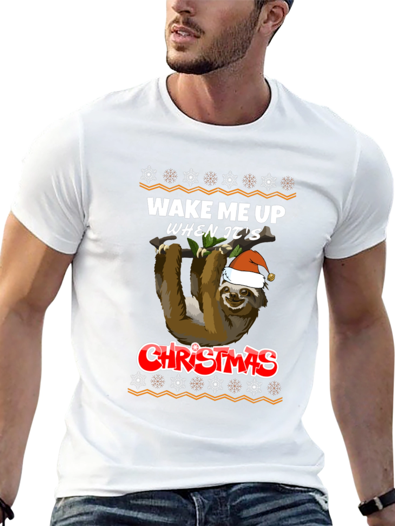 Wake Me Up When Its Christmas Sloth T-Shirt
