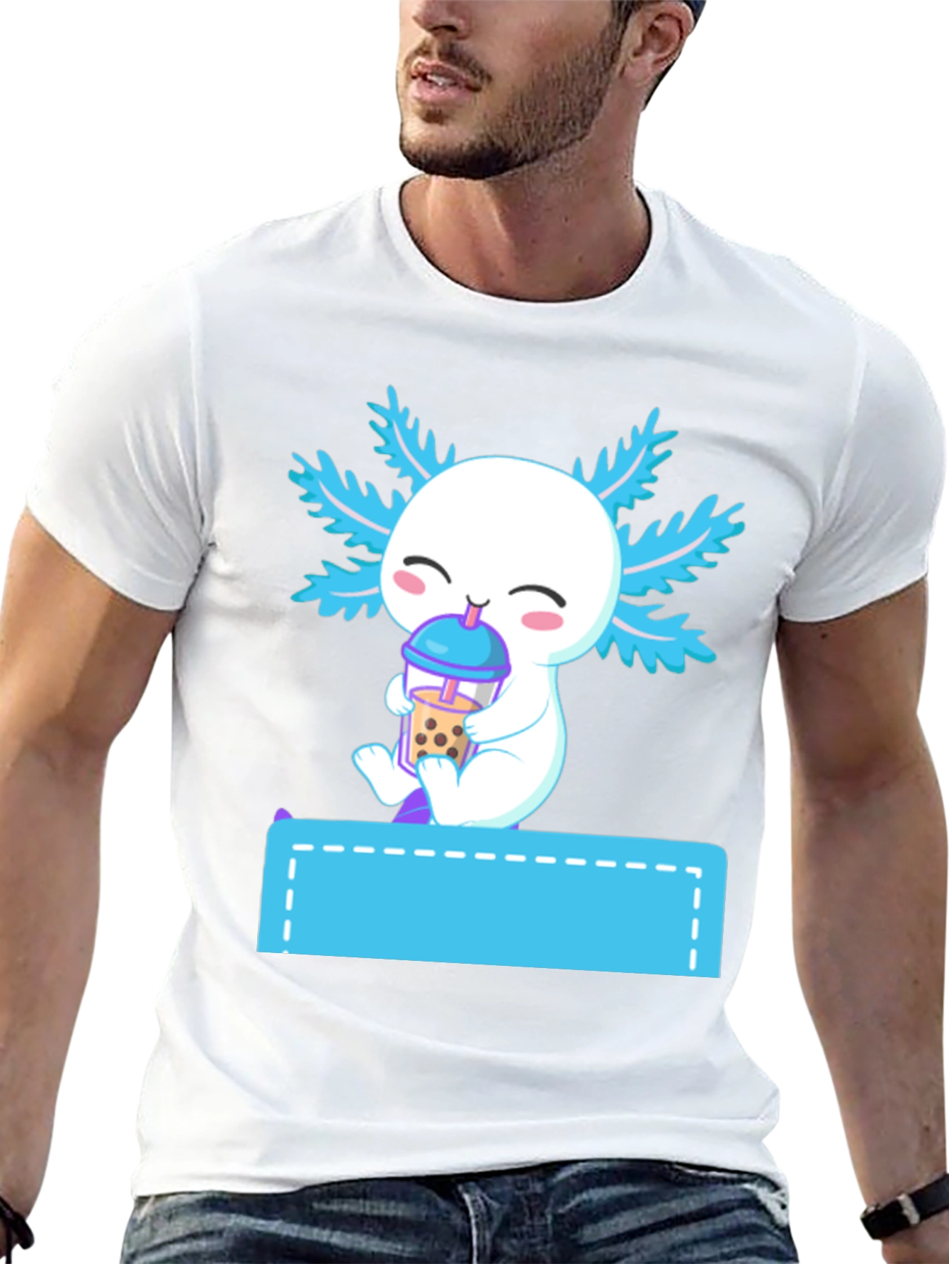 Axolotl Bubble Tea Graphic Tee