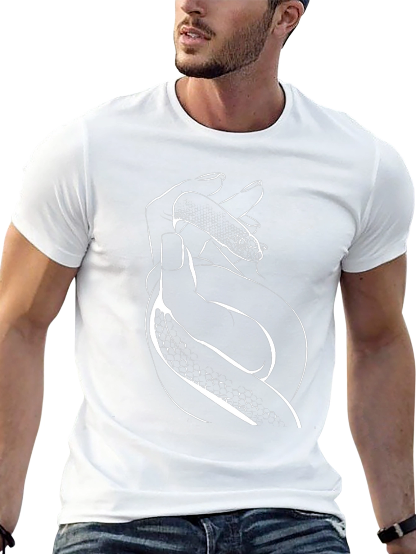 Snake Hand Graphic Tee - Mens Black T-Shirt