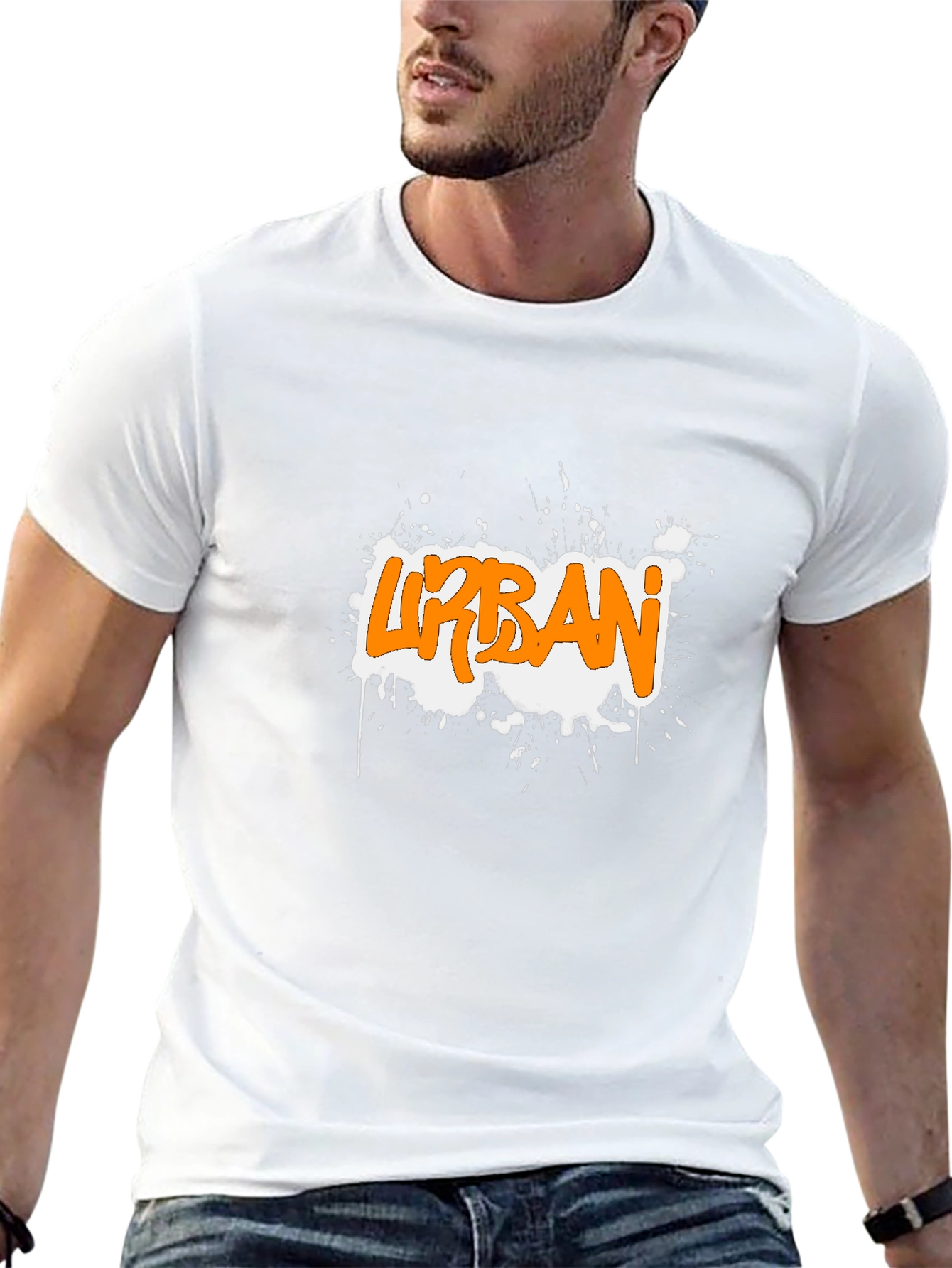 Urban Graffiti Graphic Black T-Shirt