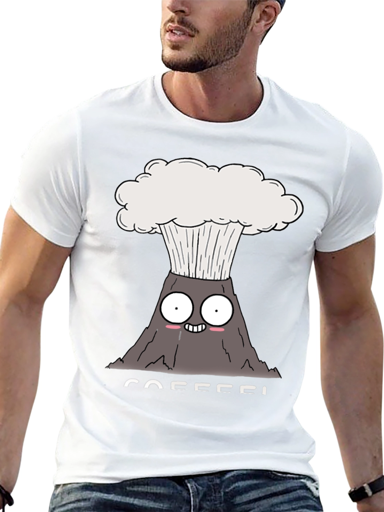 Coffee Volcano T-Shirt - Funny Graphic Tee