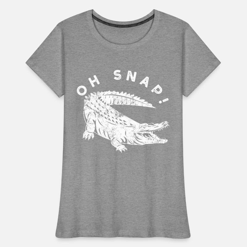 Oh Snap Distressed Vintage Style Alligator Graphic