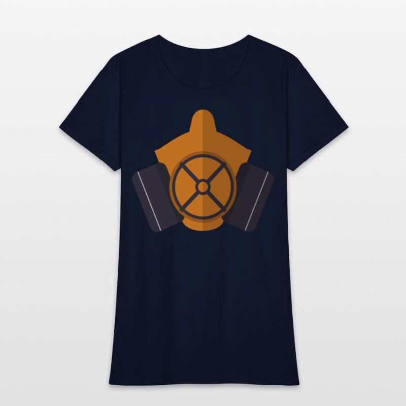 Orange nuclear gas mask with filter