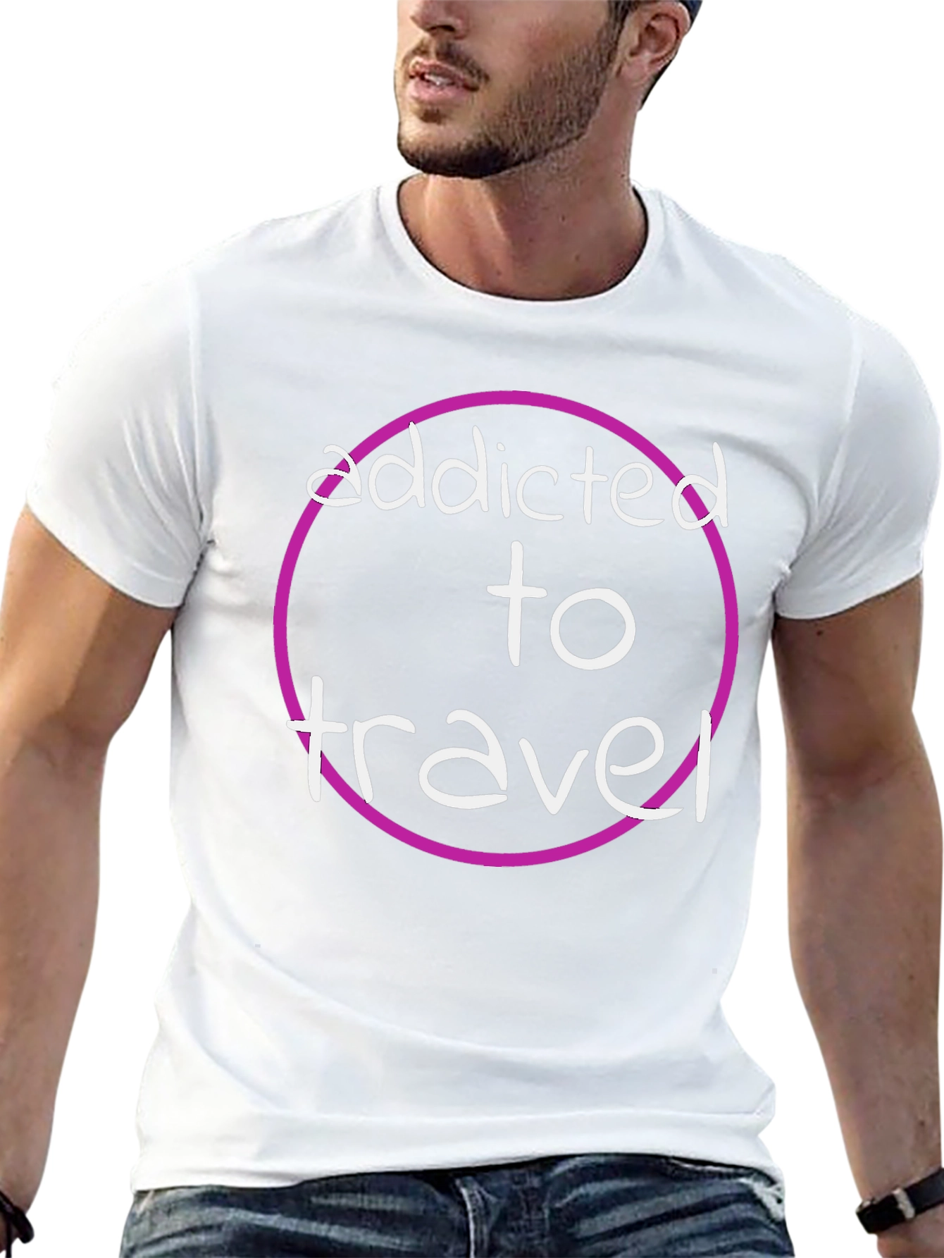 Addicted to Travel Graphic Tee - Black