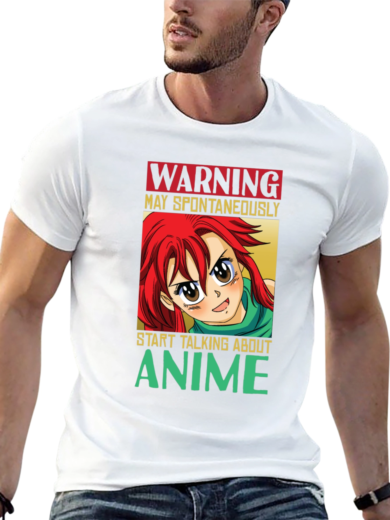 Warning Anime T-Shirt: Spontaneously Talks Anime!