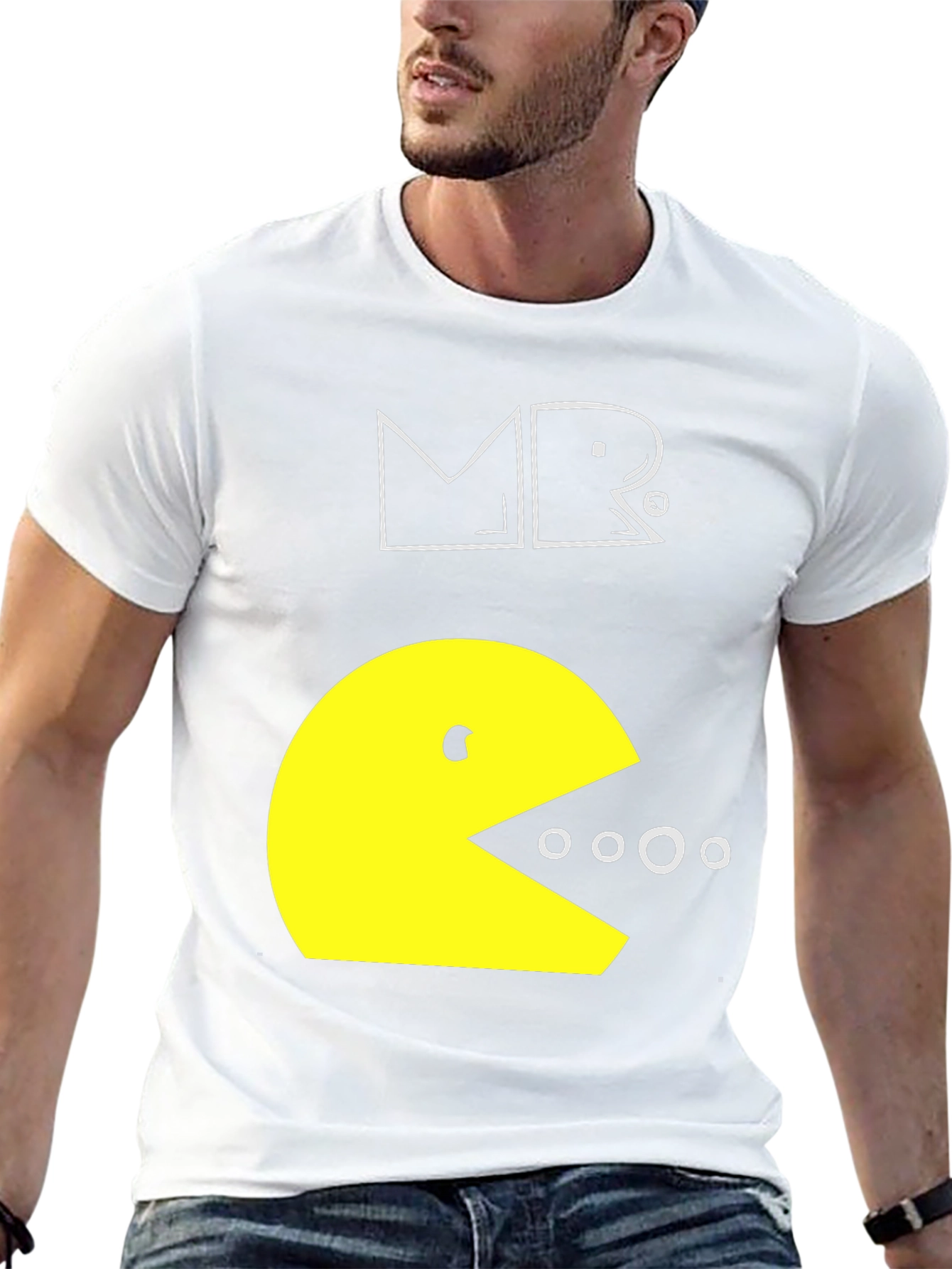 Pac-Man Inspired Graphic T-Shirt - Black