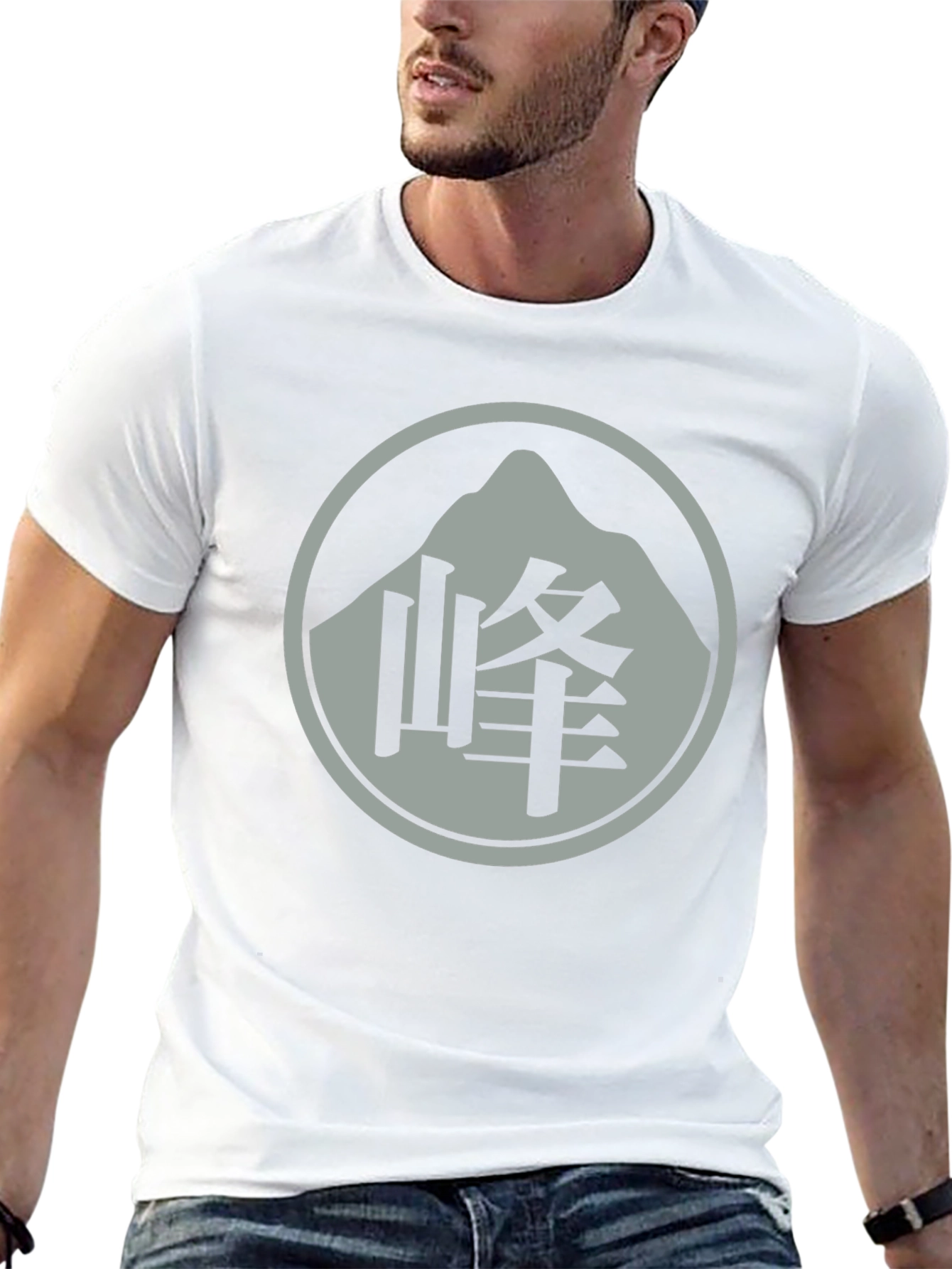 Mountain Kanji Graphic T-Shirt - Stylish Black Tee