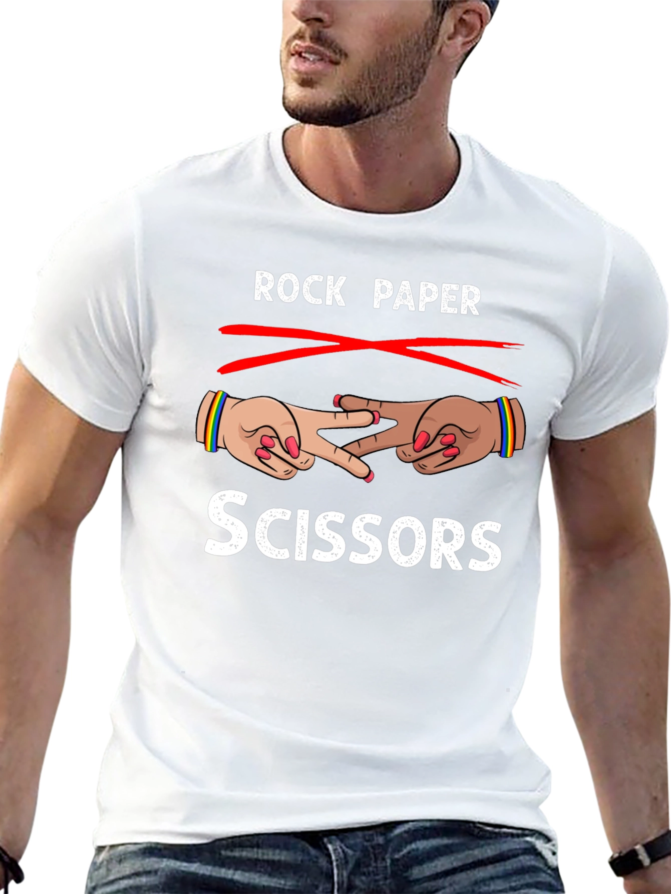 Rock Paper Scissors T-Shirt Fun Design