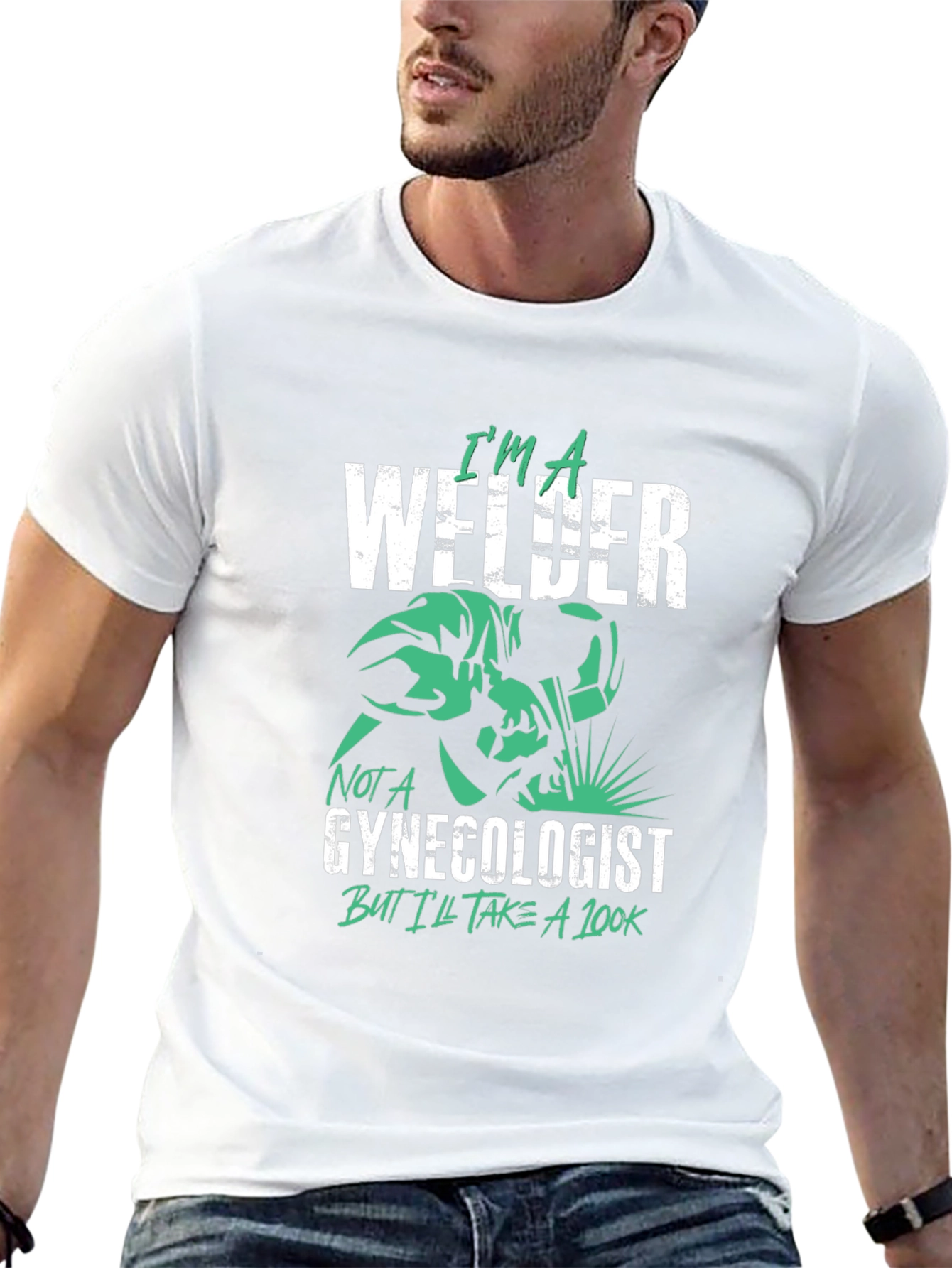 Welder Humor Graphic T-Shirt - Black