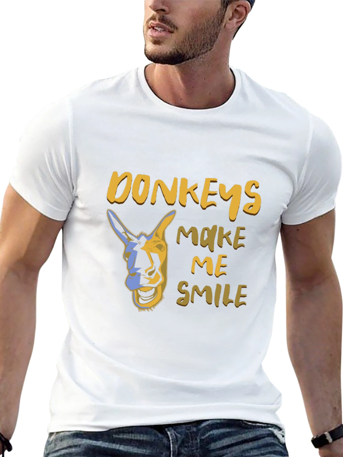 Funny Donkey Graphic Tee - Makes Me Smile