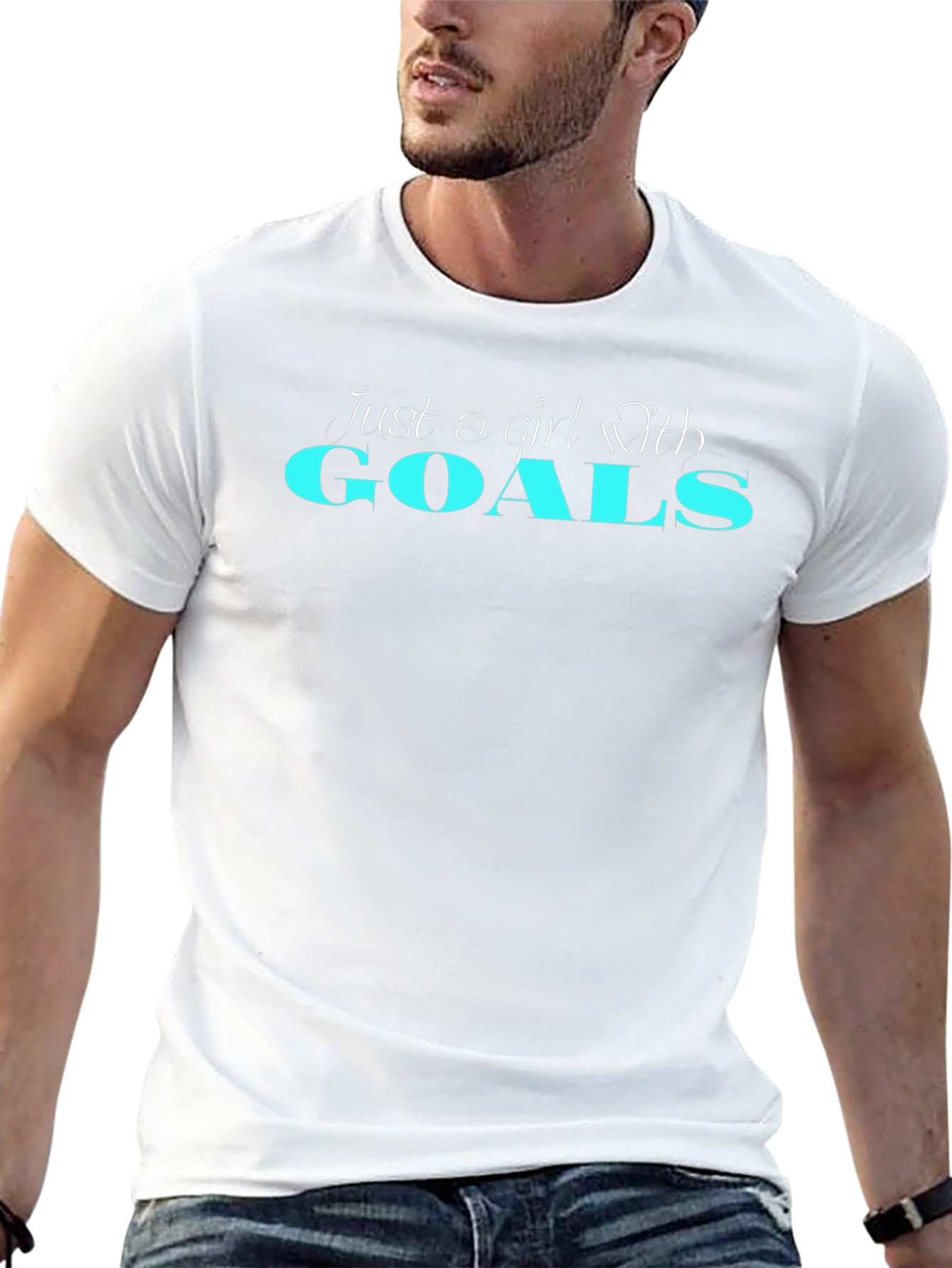 Girl With Goals Graphic Tee - Black