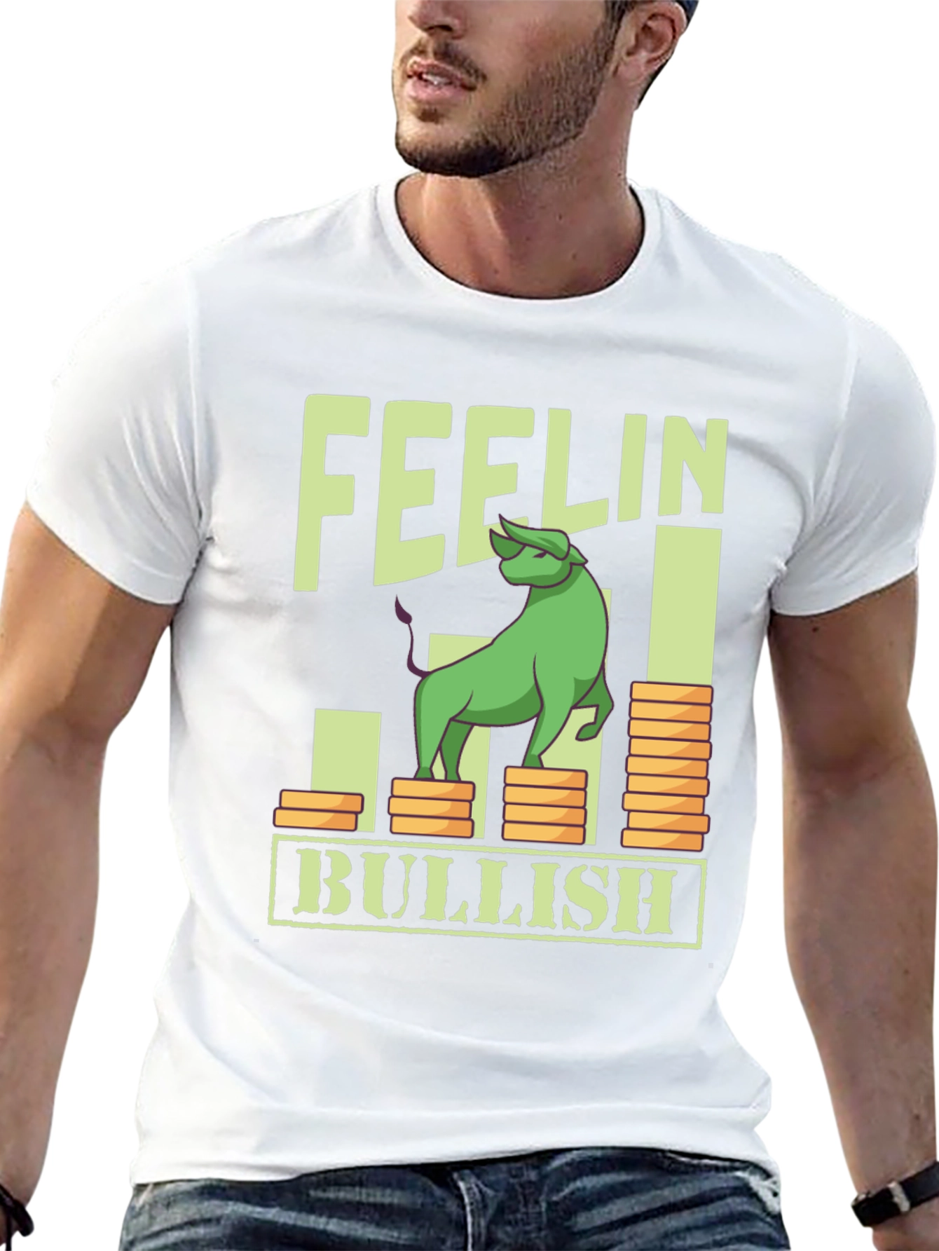 Feelin Bullish Black Graphic T-Shirt