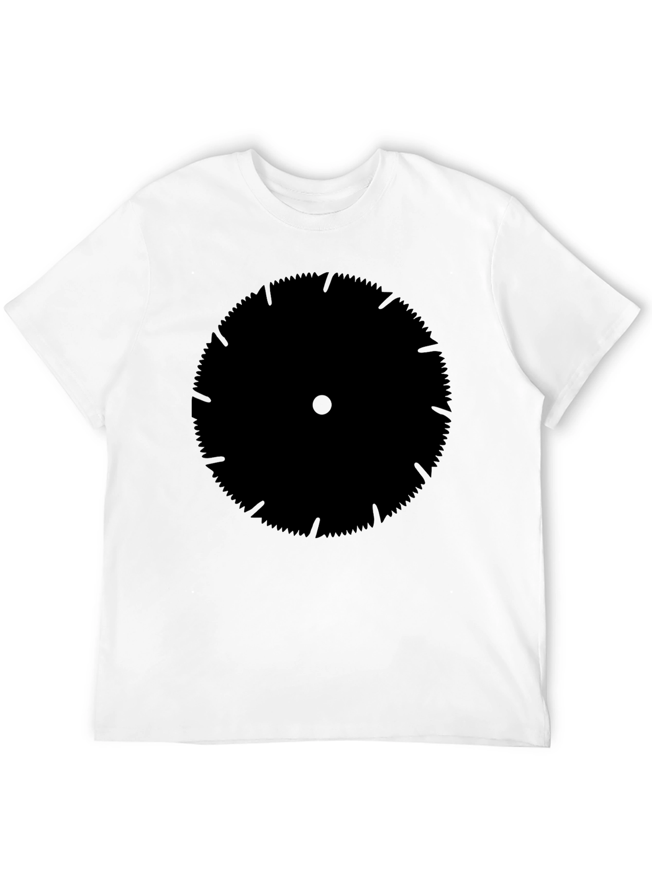 Saw Blade Graphic Tee - Bold Black Print