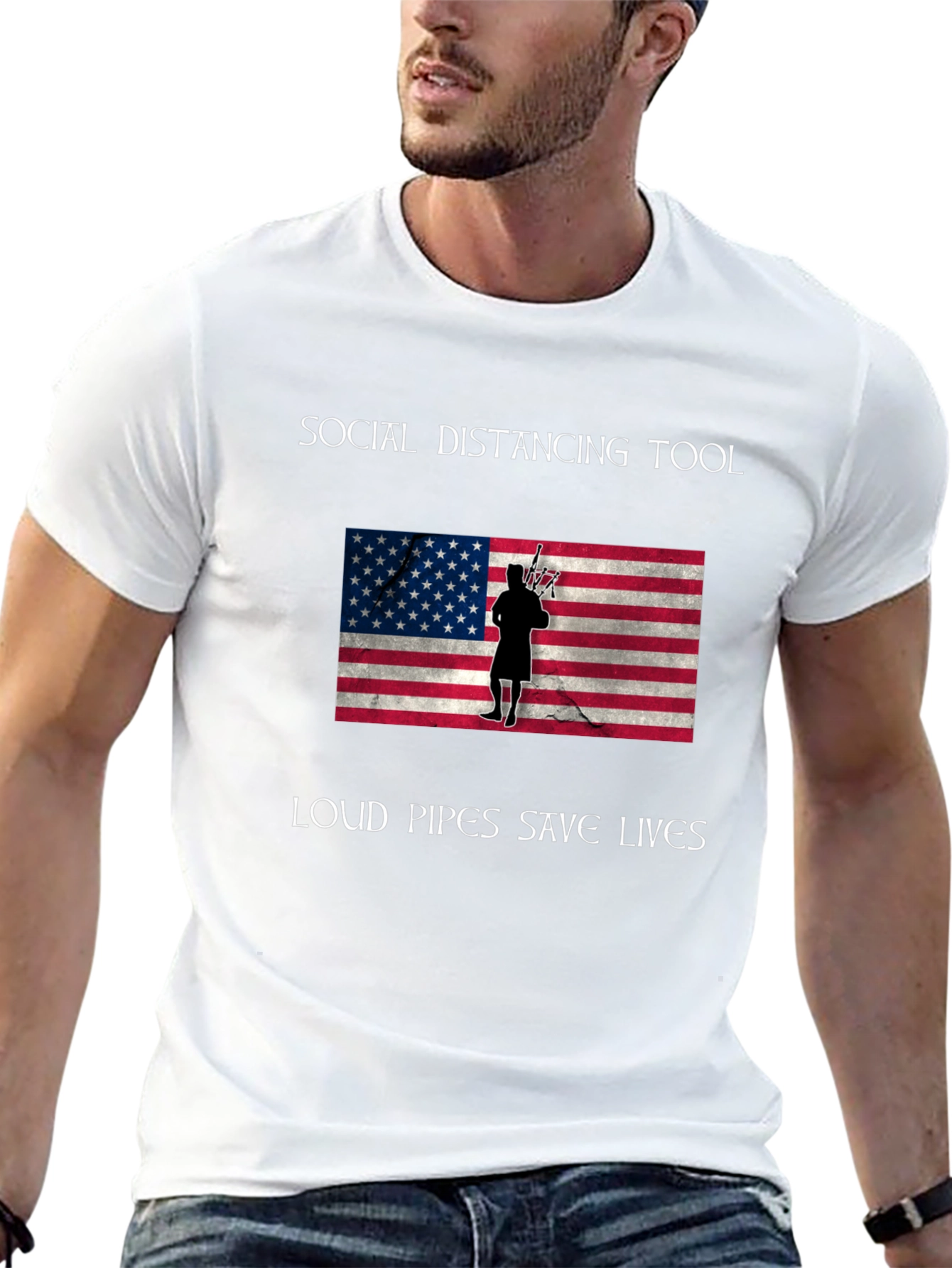 Social Distancing Loud Pipes Save Lives T-Shirt