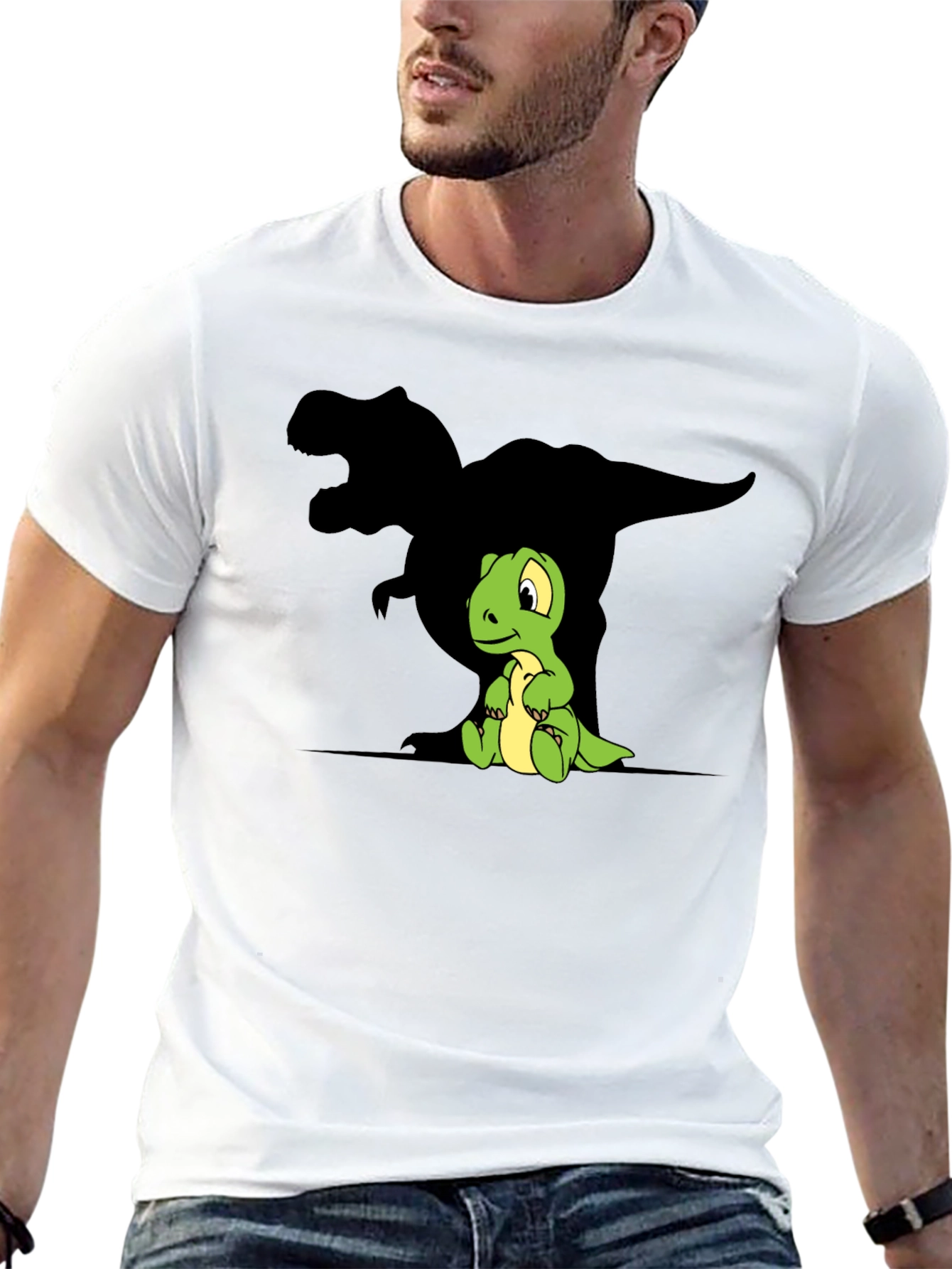 Cute Dino T-Shirt - Fearsome Shadow Adorable Style
