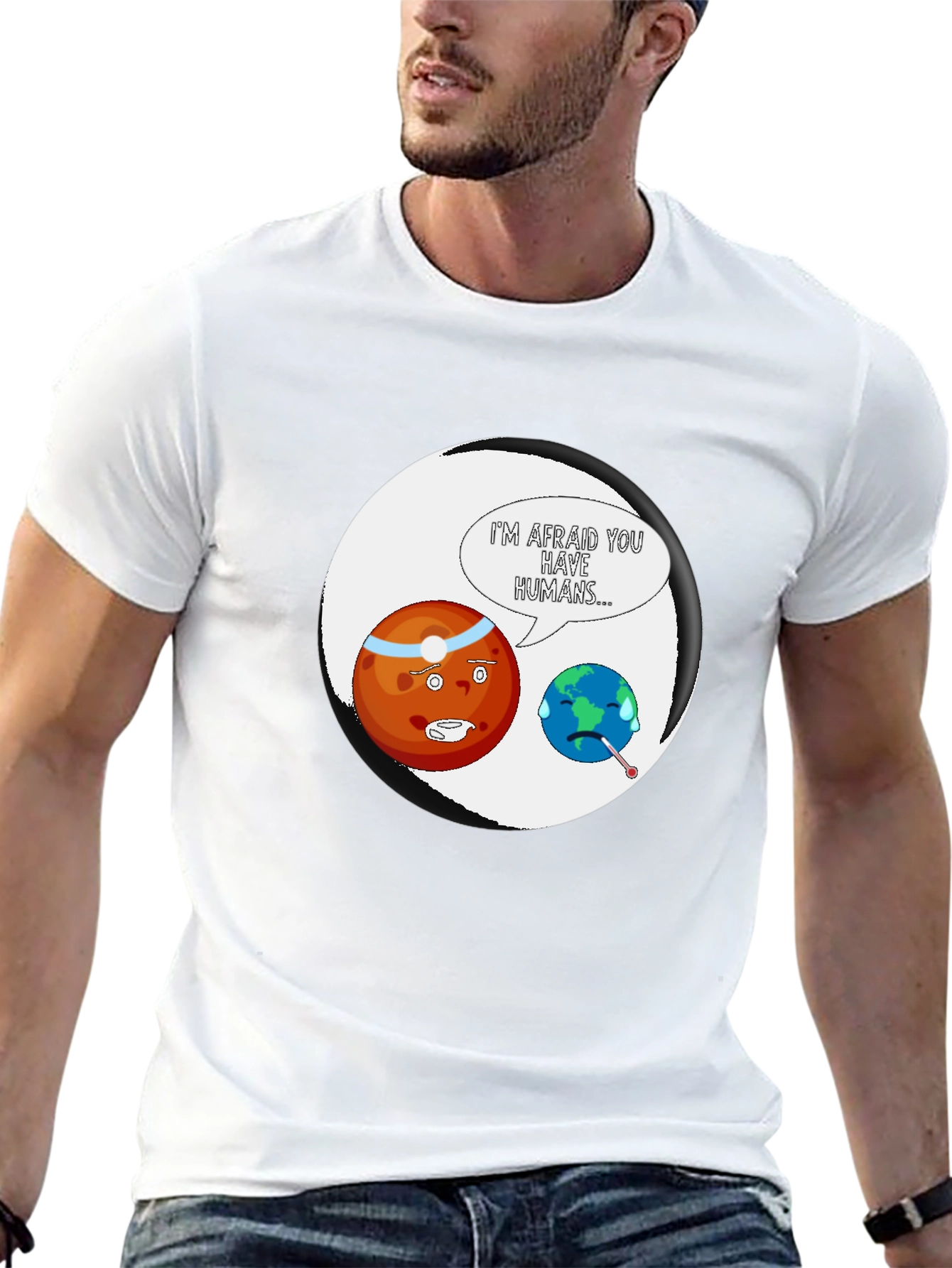 Earth Sick Human Funny T-Shirt