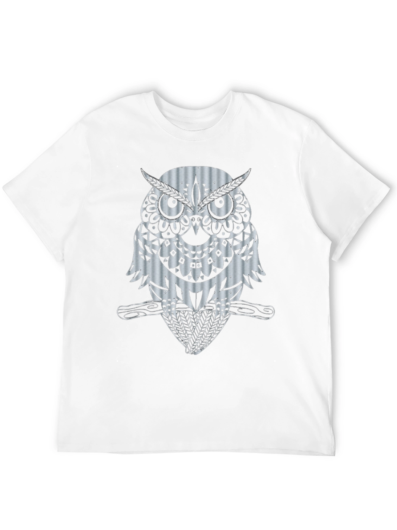 Owl Graphic Print Black T-Shirt