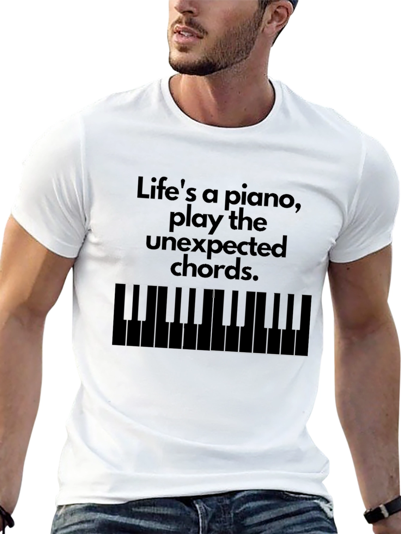 Piano Keys Graphic T-Shirt: Lifes a Piano