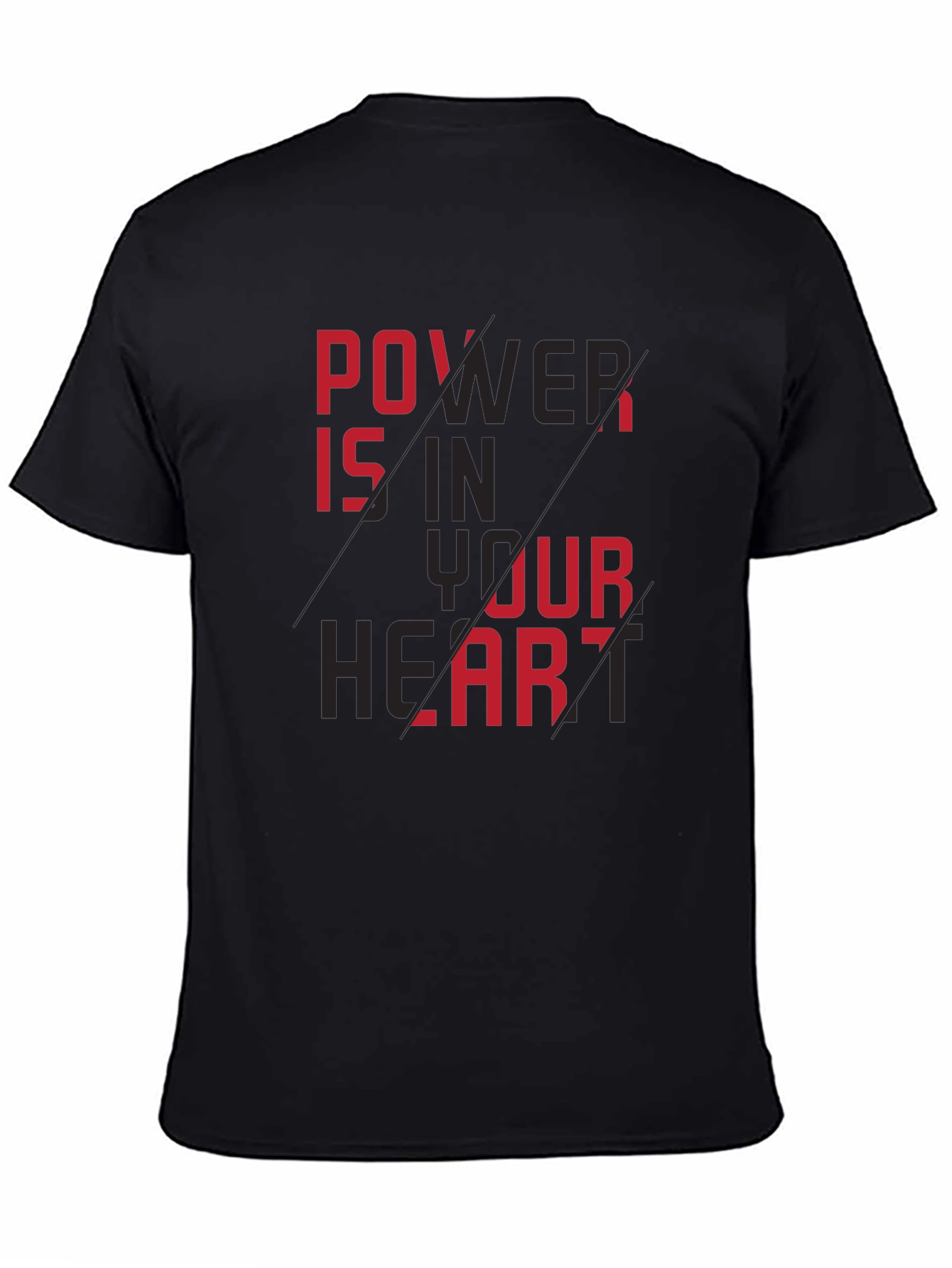 Power Is In Your Heart Graphic Tee - Black