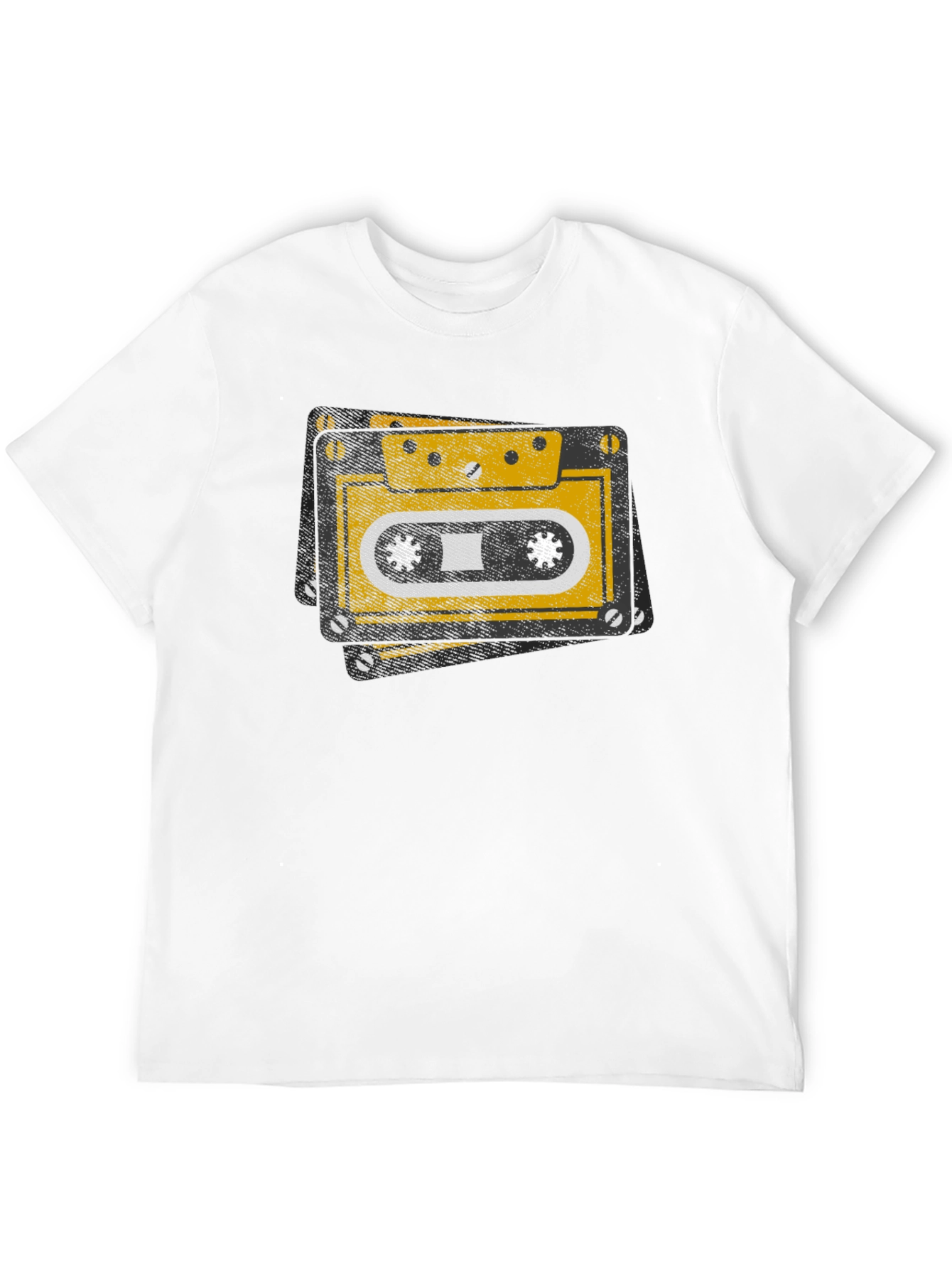 Retro Cassette Tape Graphic T-Shirt - Black