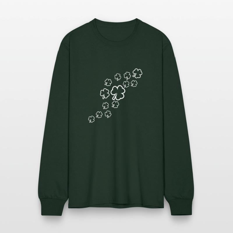 Shamrock Many Trefoil Leaves Green Pattern Cool