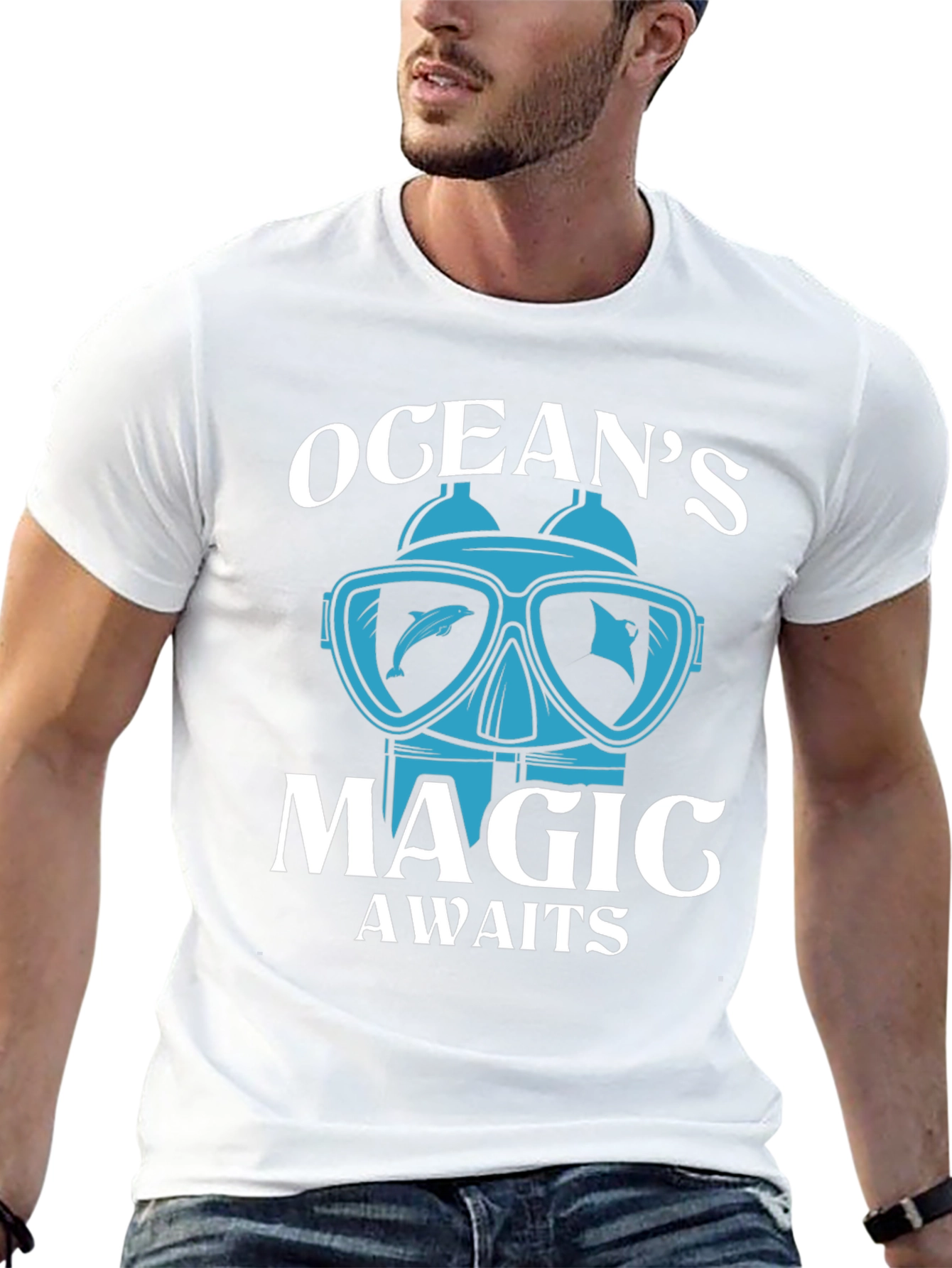 Oceans Magic Awaits T-Shirt - Diving & Adventure Tee