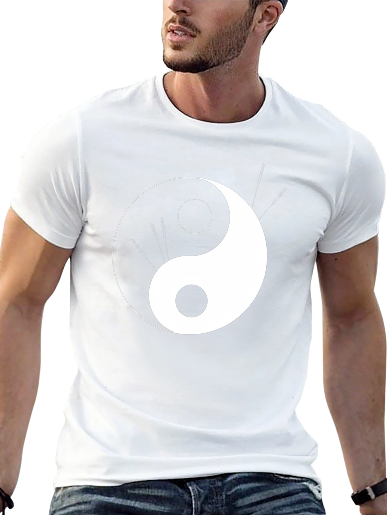 Yin Yang Acupuncture Black T-Shirt