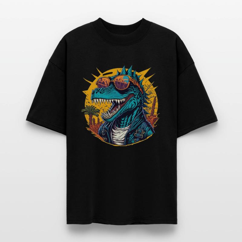 Trendy Dinosaur in Streetwear Art