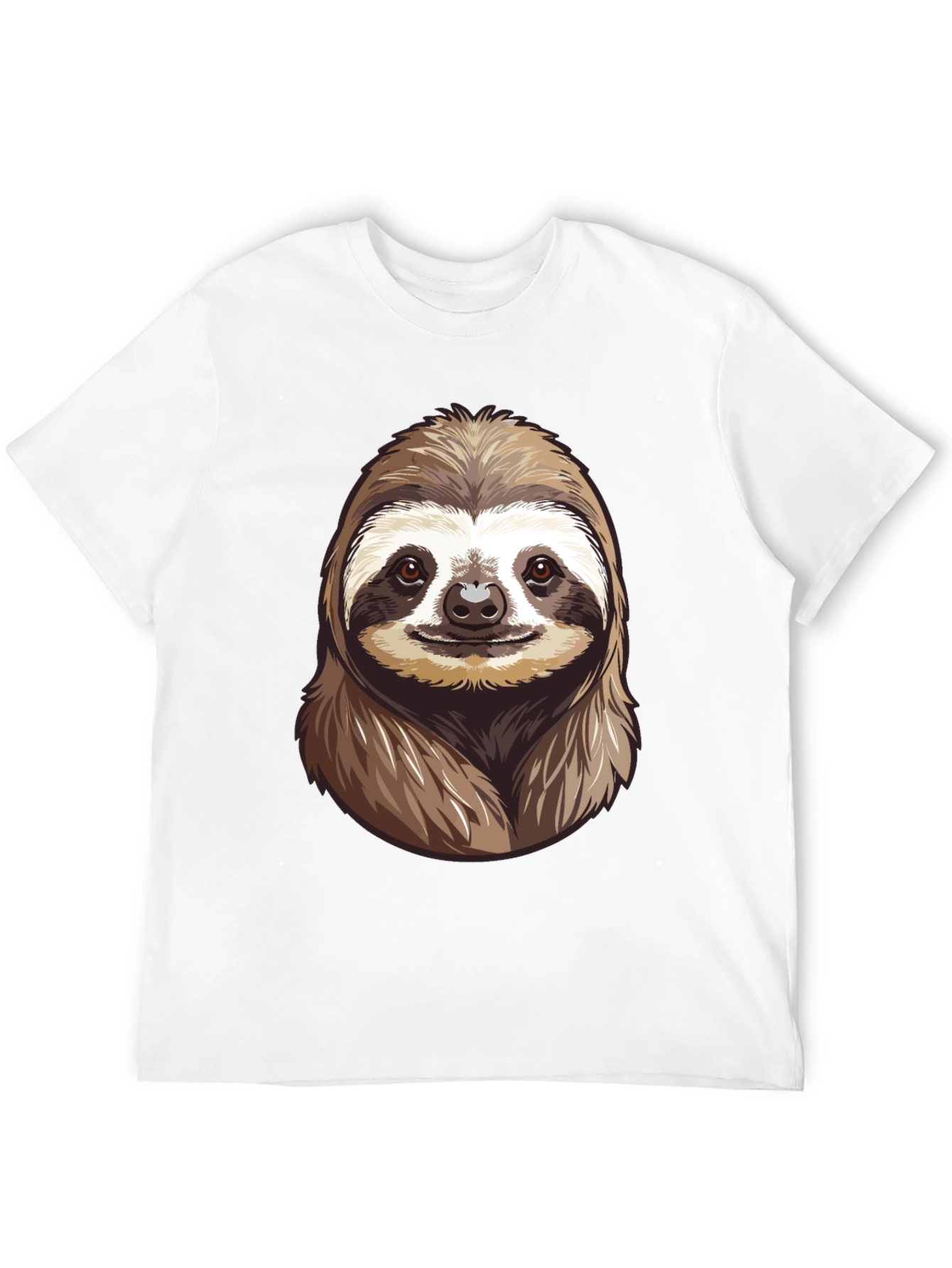 Sloth Face Graphic Tee - Relaxed Style
