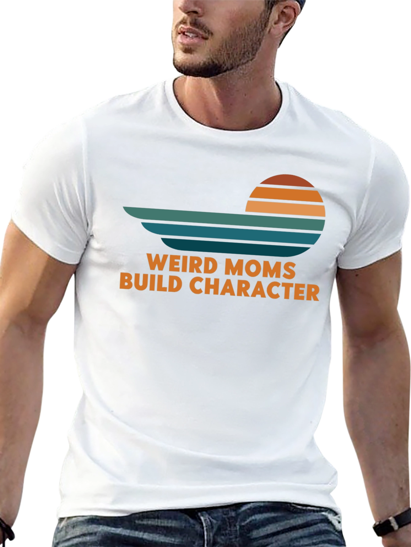 Weird Moms Build Character Retro T-Shirt