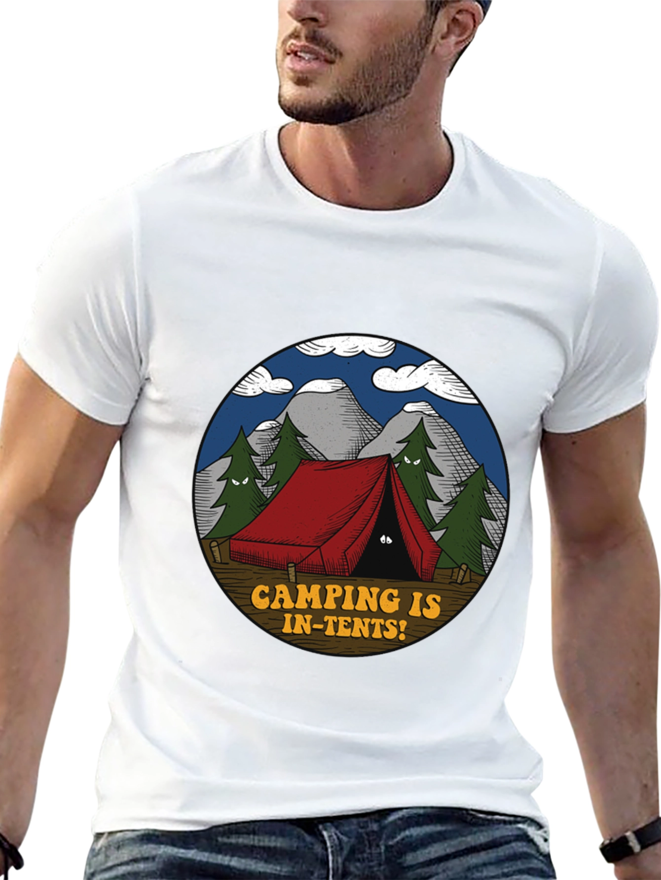 Camping Is In-Tents Graphic T-Shirt