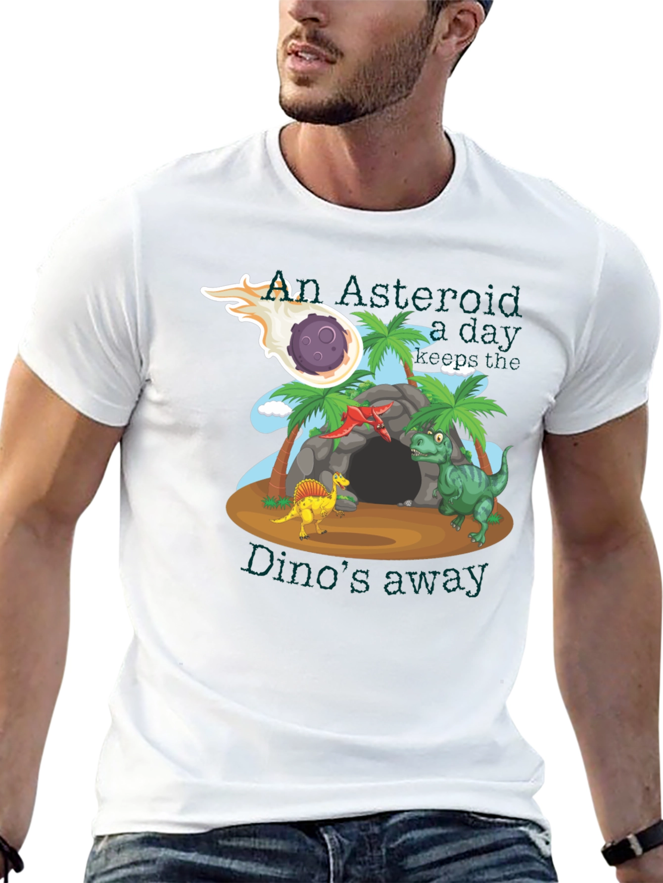 An Asteroid a Day T-Shirt - Dinosaur Graphic Tee
