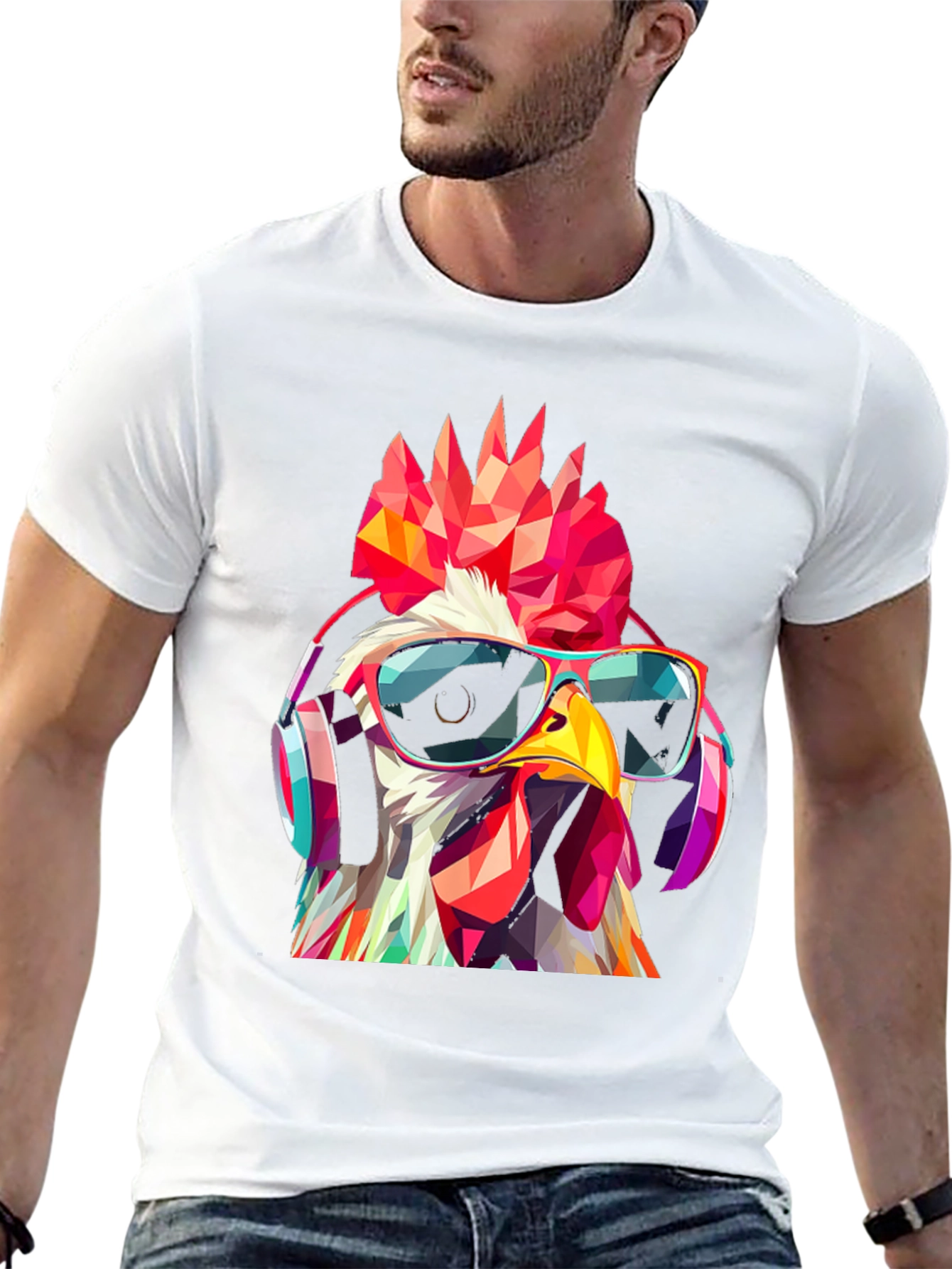 Cool Rooster Graphic T-Shirt