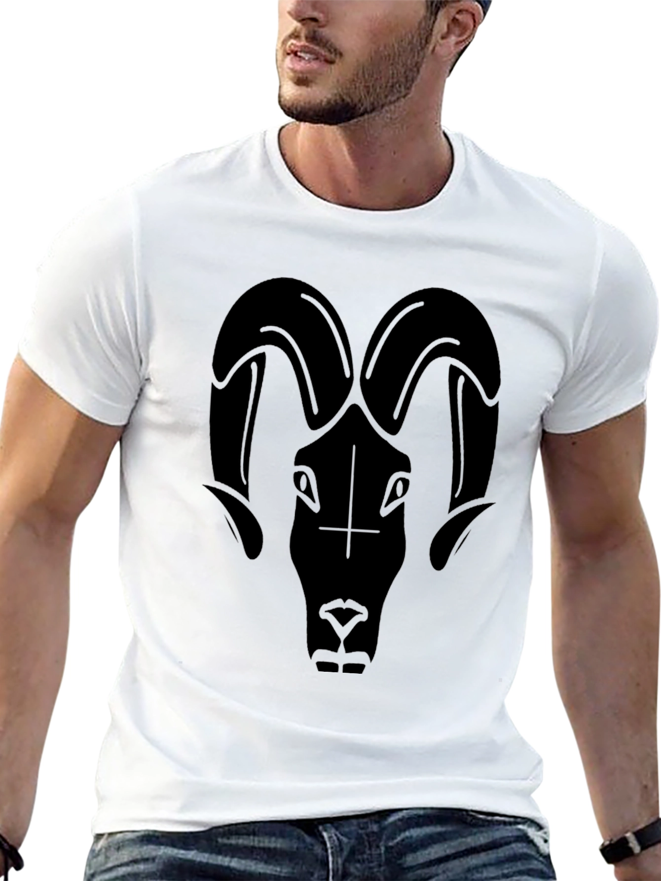 Black Ram Graphic Tee - Bold Statement Shirt