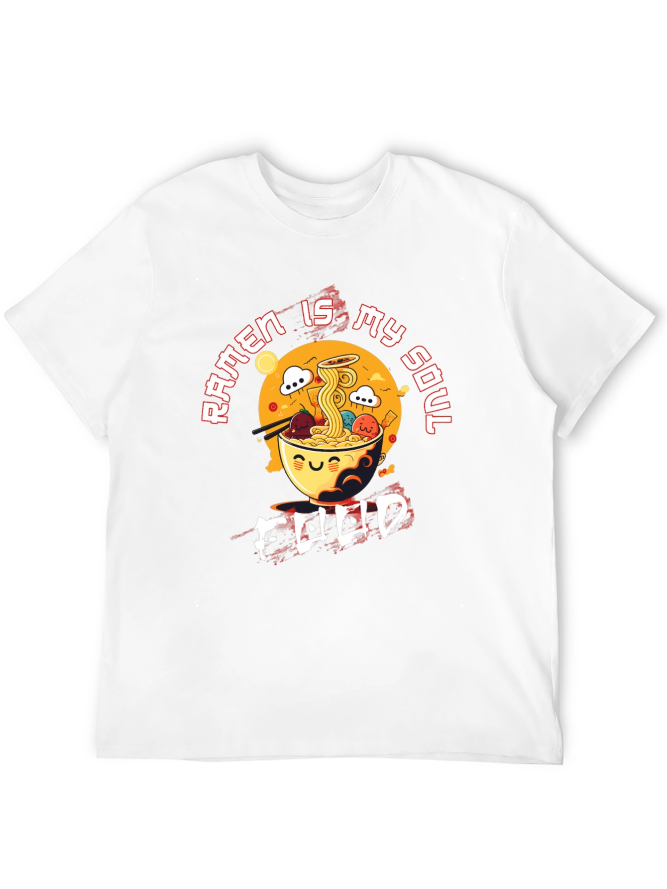 Ramen Is My Soul Food Black T-Shirt