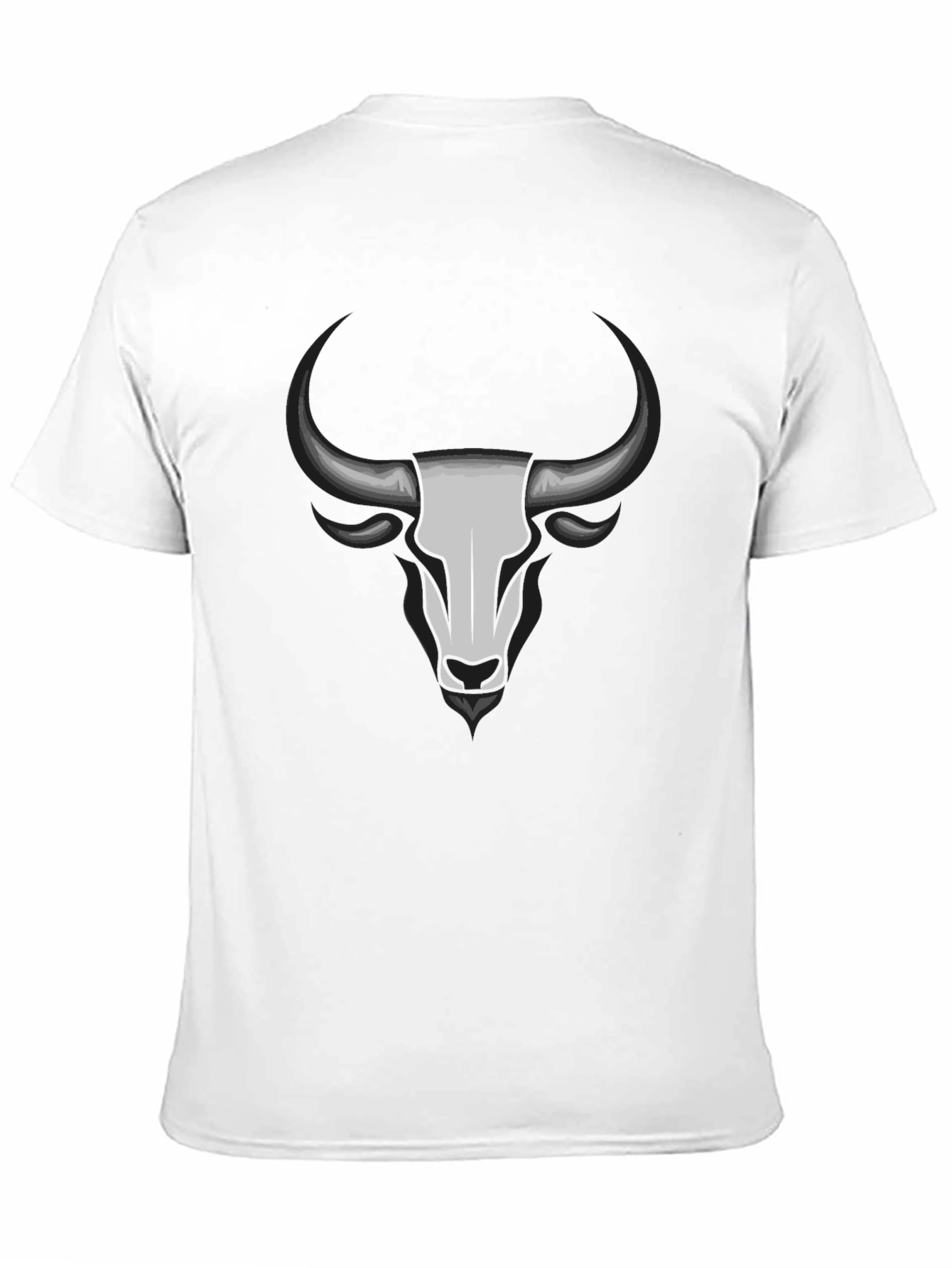Bull Skull Graphic Tee - Black Cotton T-Shirt