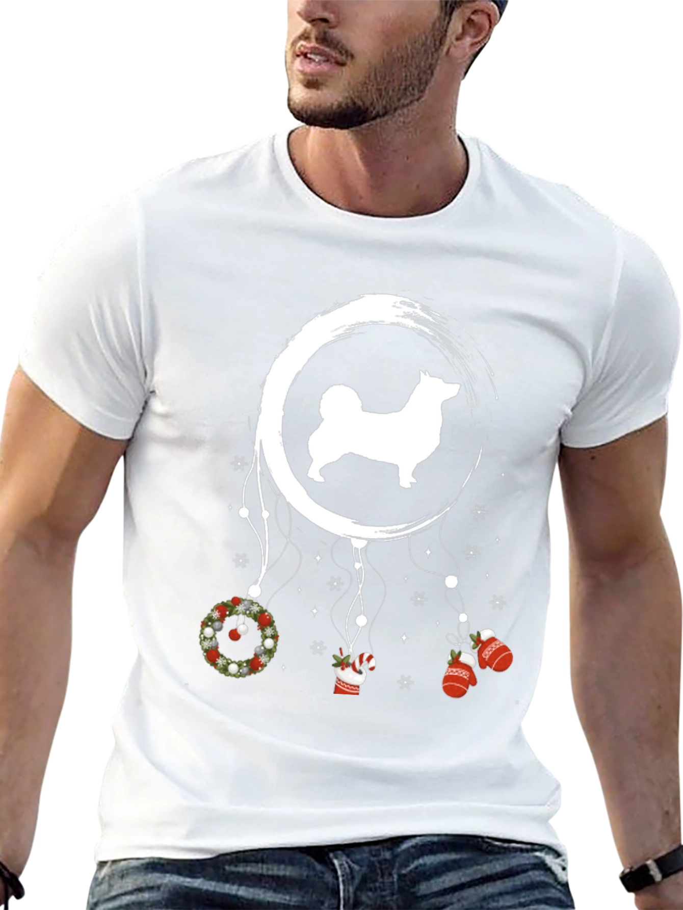 Christmas Moon Dog T-Shirt – Festive Dog Lover Holiday Tee