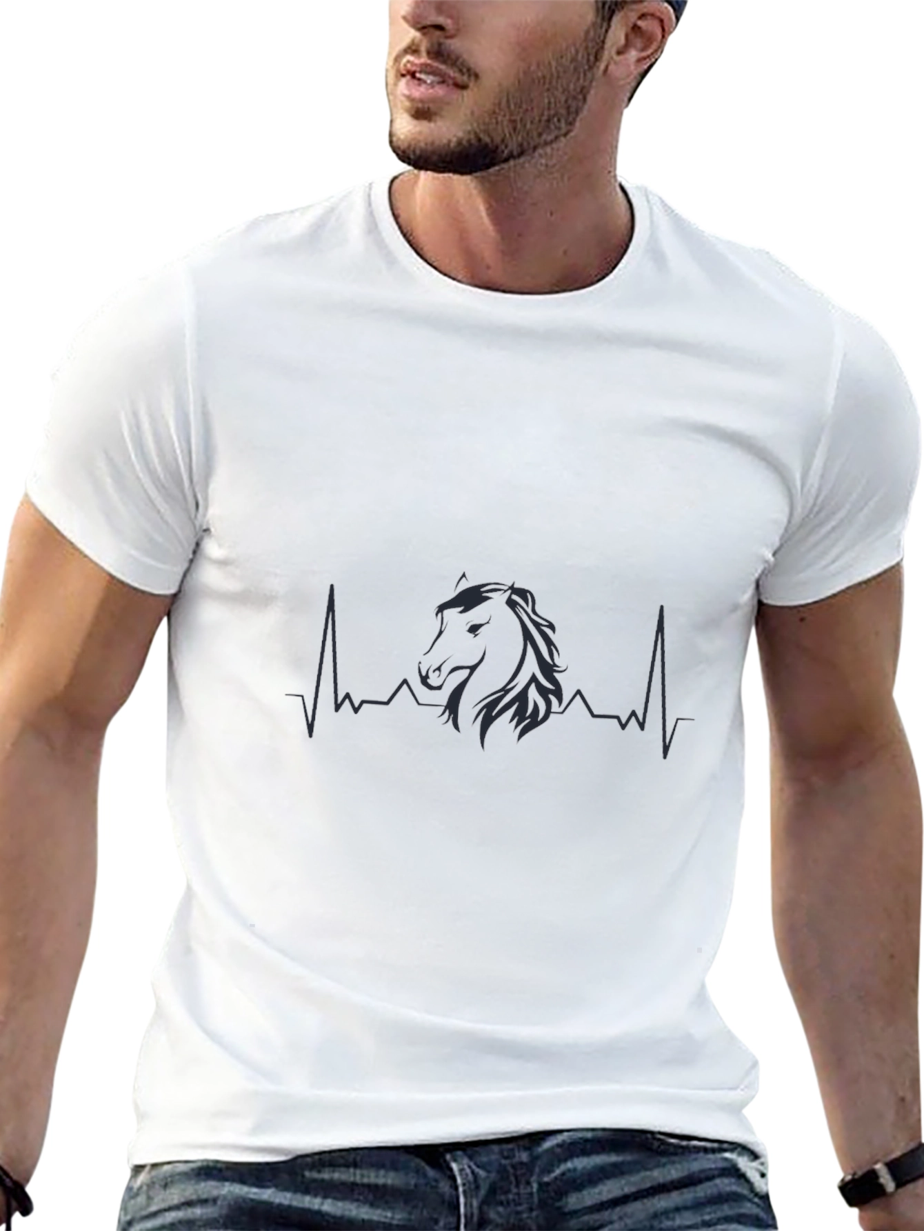 Heartbeat Horse Graphic T-Shirt