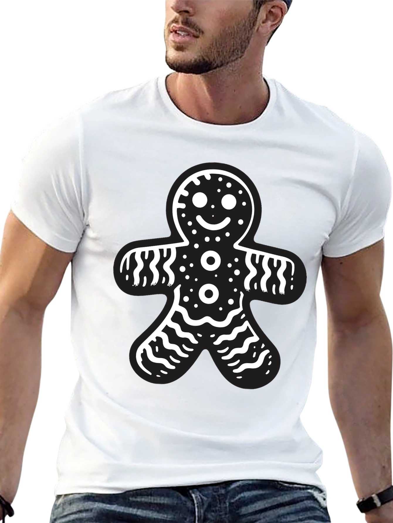 Gingerbread Man Graphic Tee - Holiday Fun