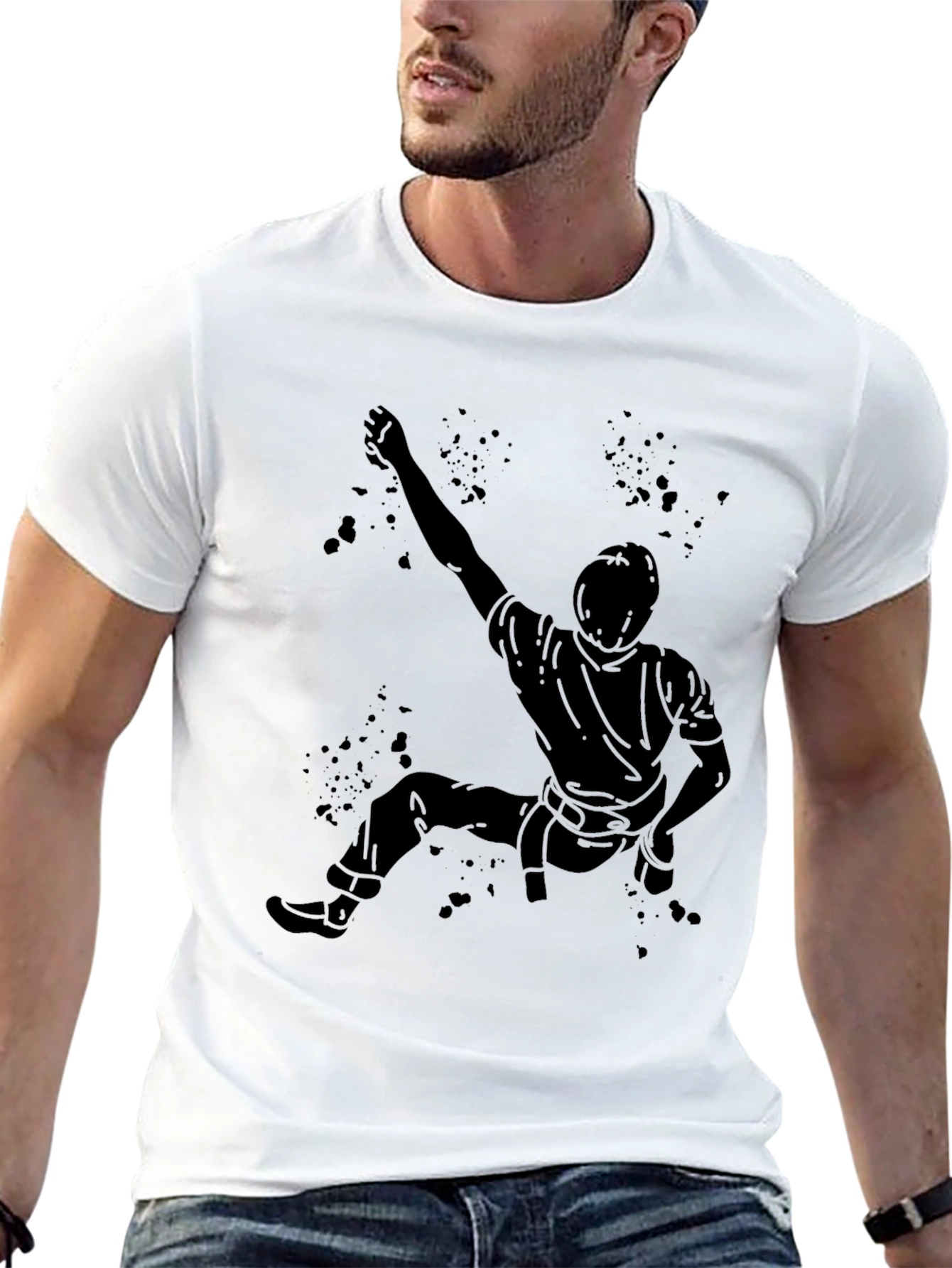 Climbing Silhouette T-Shirt - Black Graphic Tee