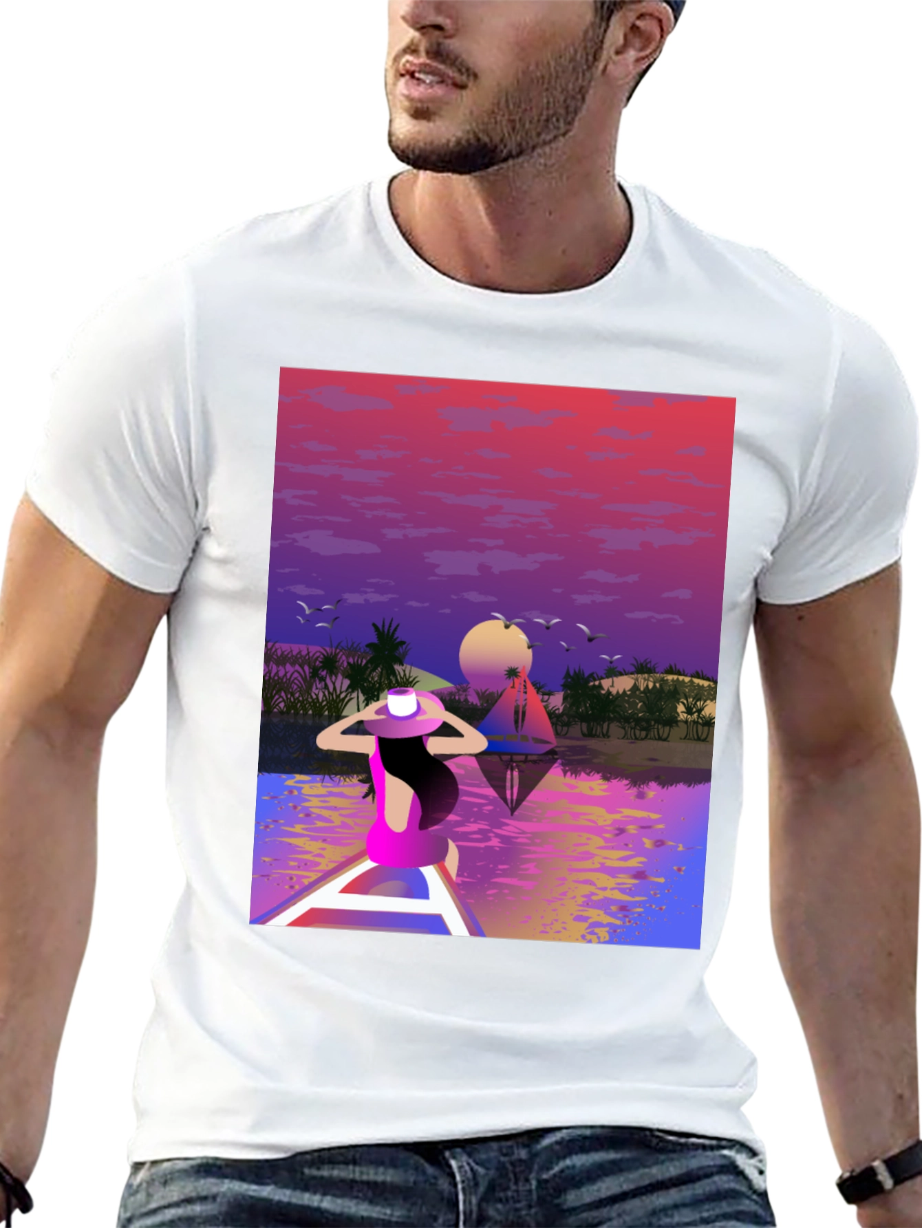 Sunset Lake Graphic Tee - Relaxed Fit