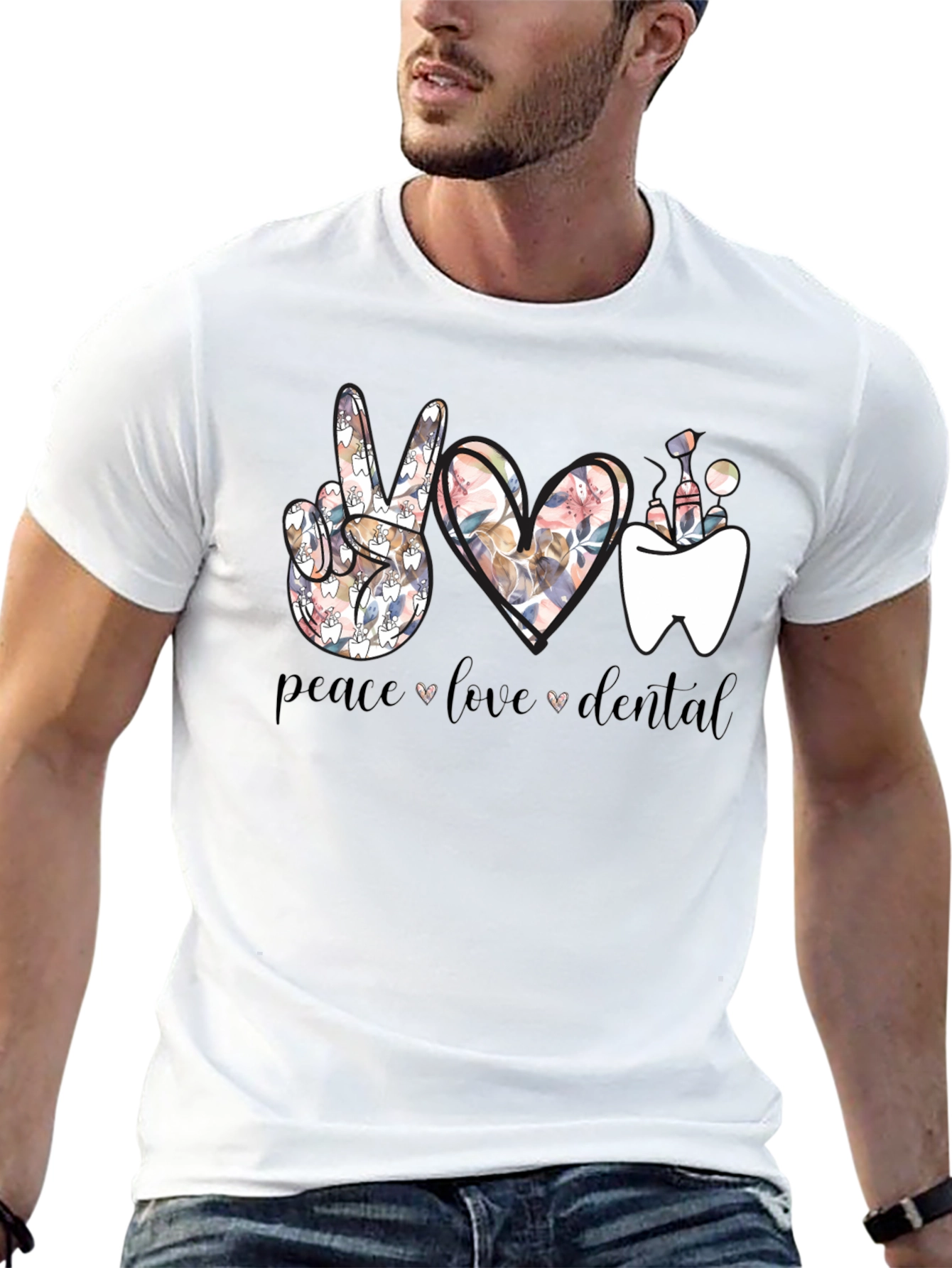 Peace Love Dental T-Shirt - Dentist Gift