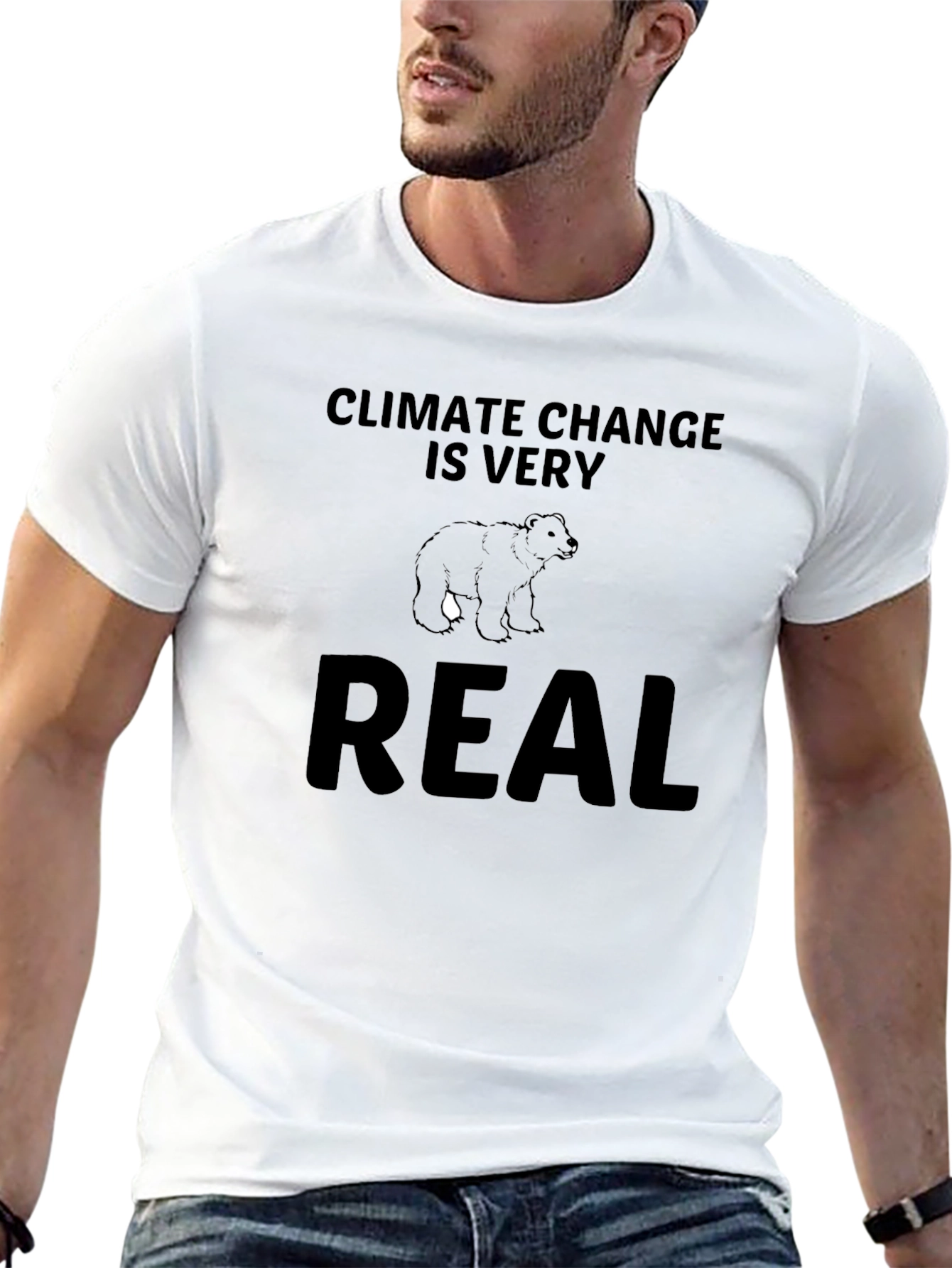 Climate Change Bear Graphic T-Shirt