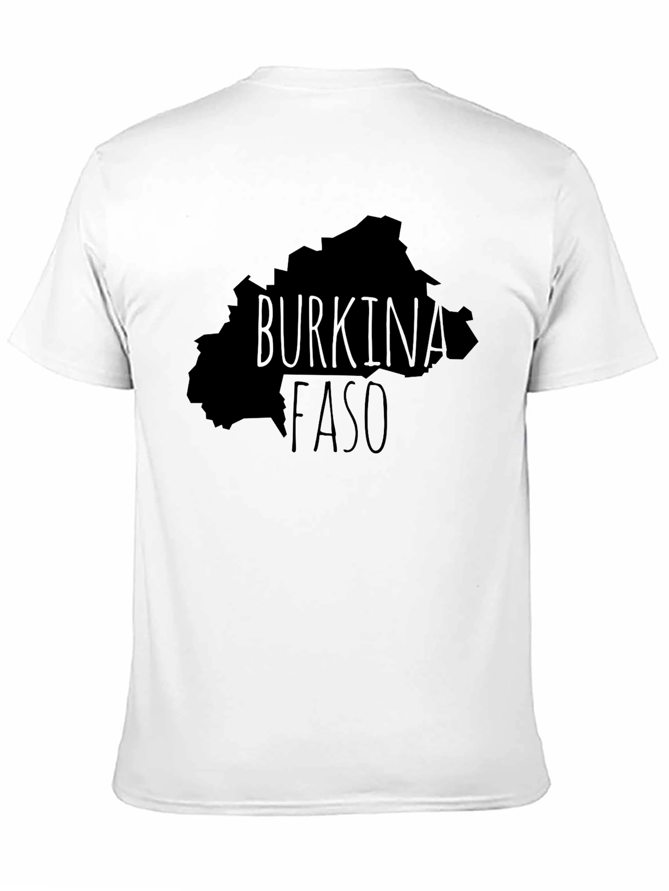 Burkina Faso Map T-Shirt - Black Cotton Tee