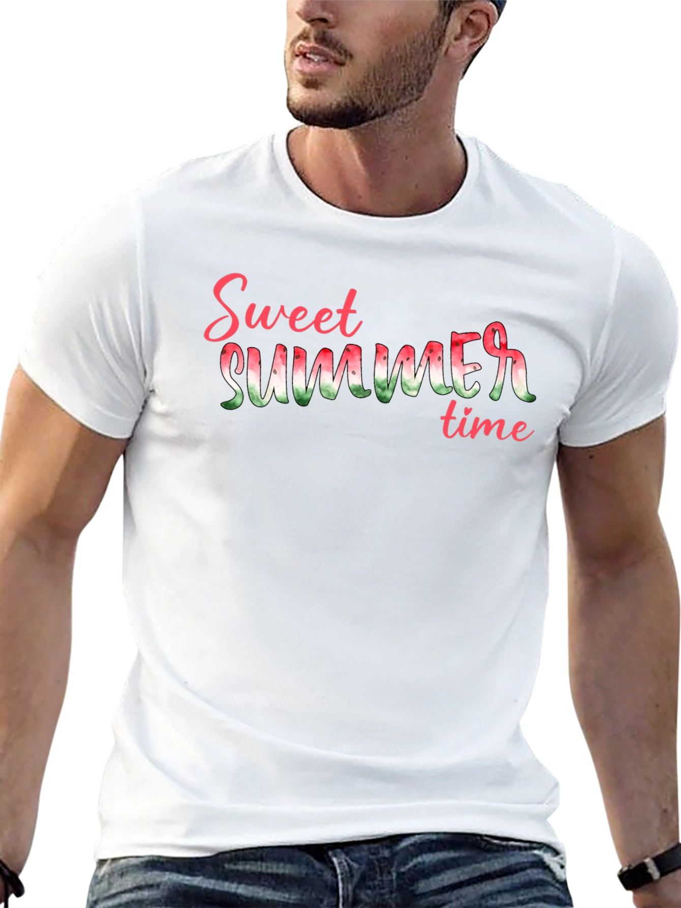Sweet Summer Time Graphic Tee - Black Cotton T-Shirt