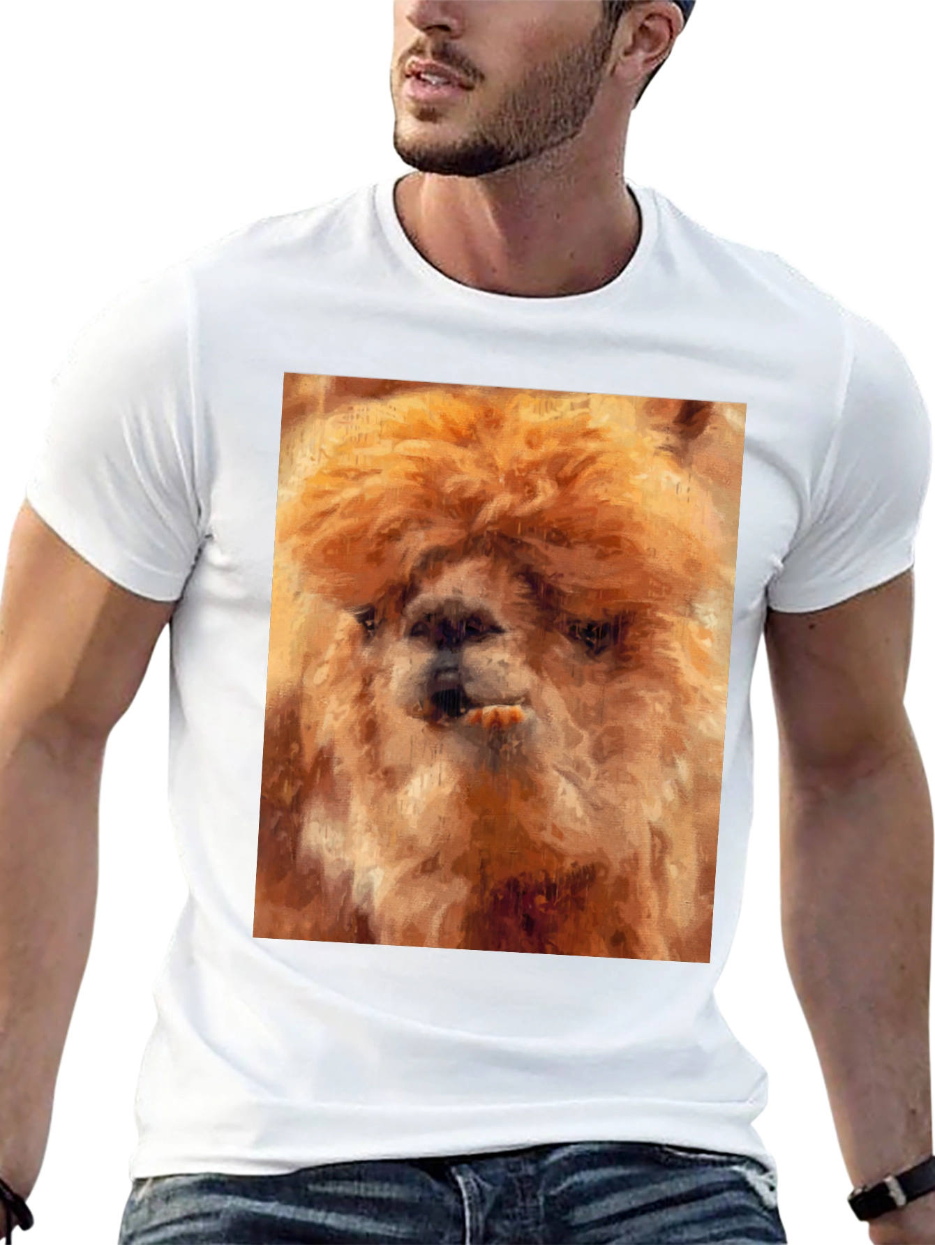 Alpaca Art Black T-Shirt