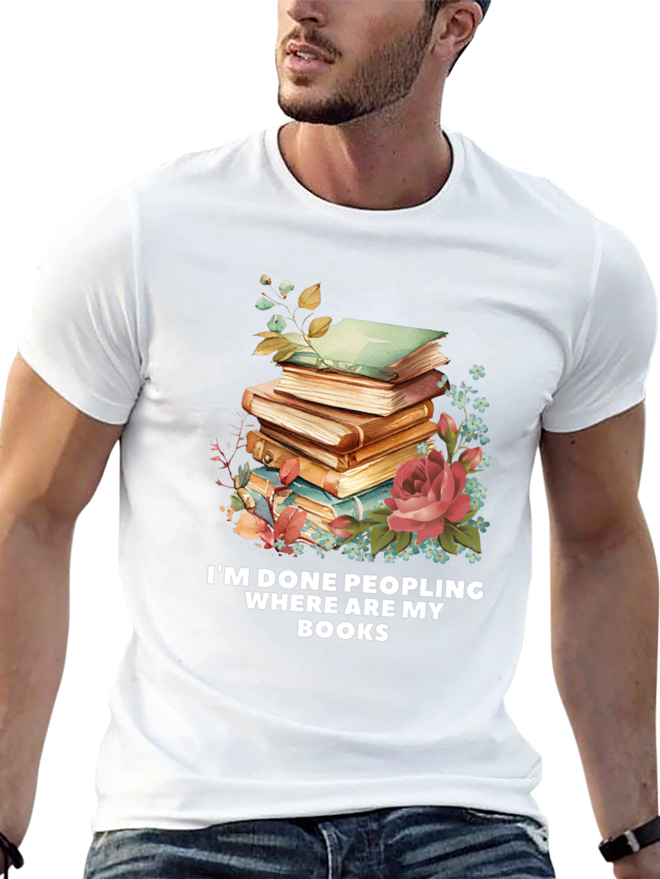 Im Done Peopling Where Are My Books T-Shirt