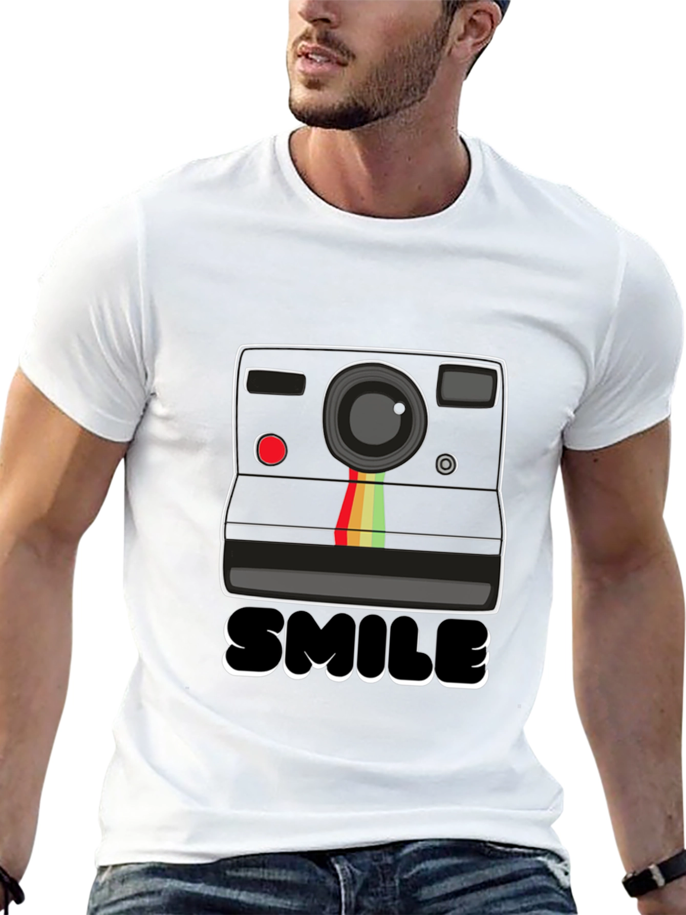 Smile Camera T-Shirt - Retro Instant Photography Tee